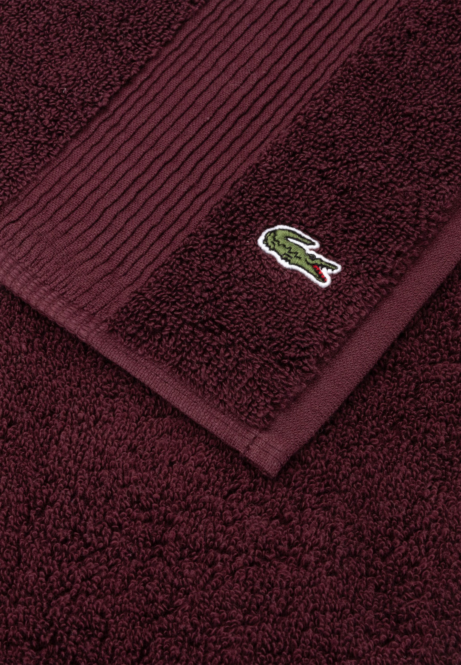 Lacoste Badematte LLECROCO, Höhe 3 mm, schnell trocknend, Baumwolle, mit Label-Applikationen