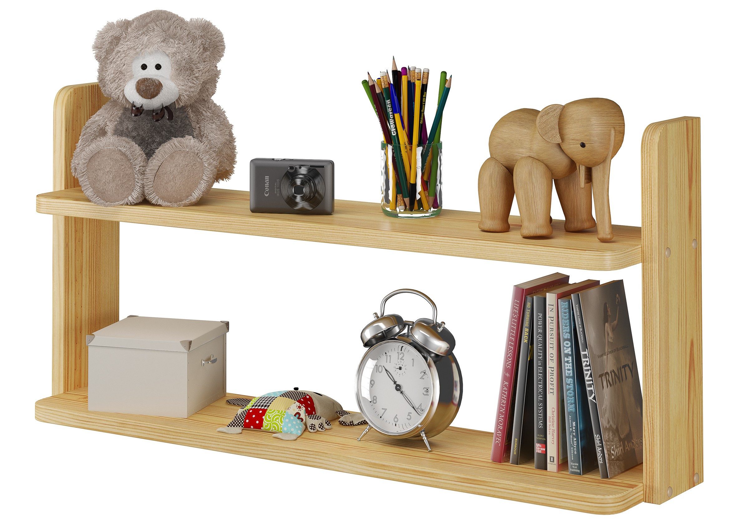 ERST-HOLZ Wandregal Regal Wandregal Bücherbord Bücherregal Kiefer Massiv