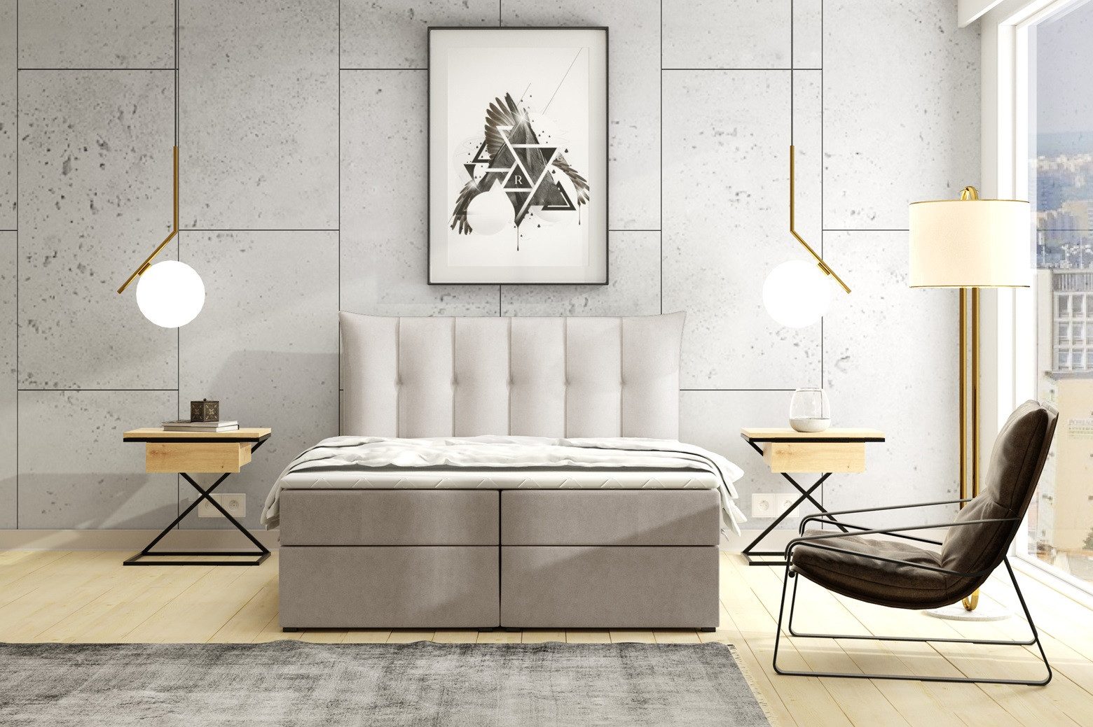 Labett Boxspringbett mit Bettkasten & H3/H4 günstig online kaufen