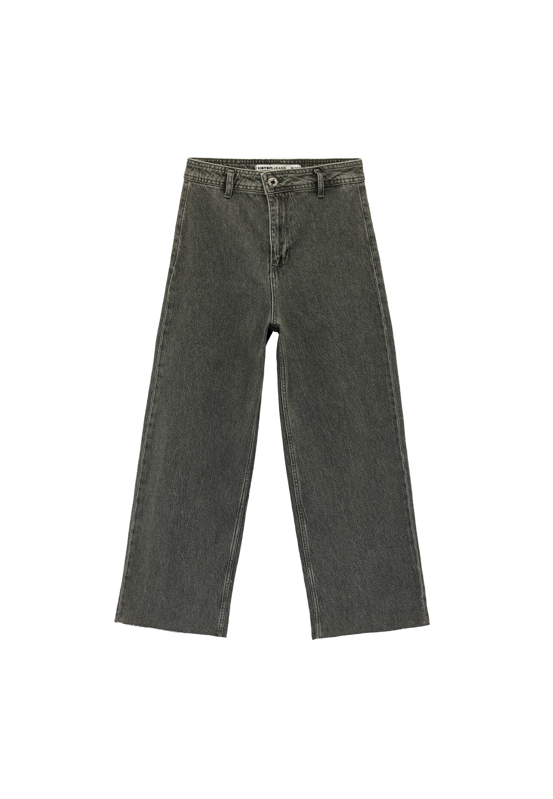 Koton 3/4-Jeans Hohe Leibhöhe Culotte High-waist-Jeans