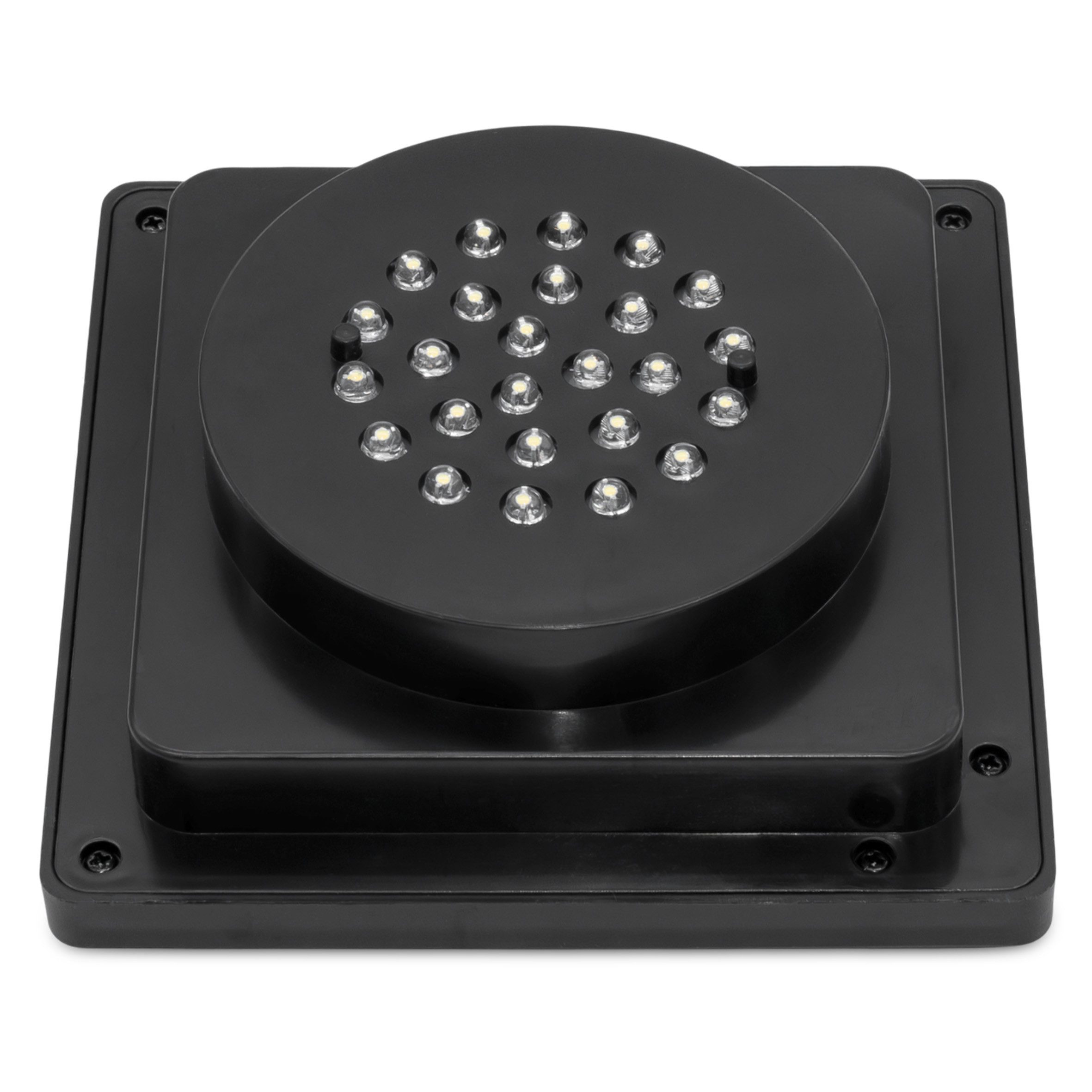 Spetebo LED Laterne Metall Solar Laterne schwarz 25 LED, Mit AN-/AUS-Schalter, LED fest integriert, warm weiß, Praktische Einschaltautomatik – Bild 5 von 5