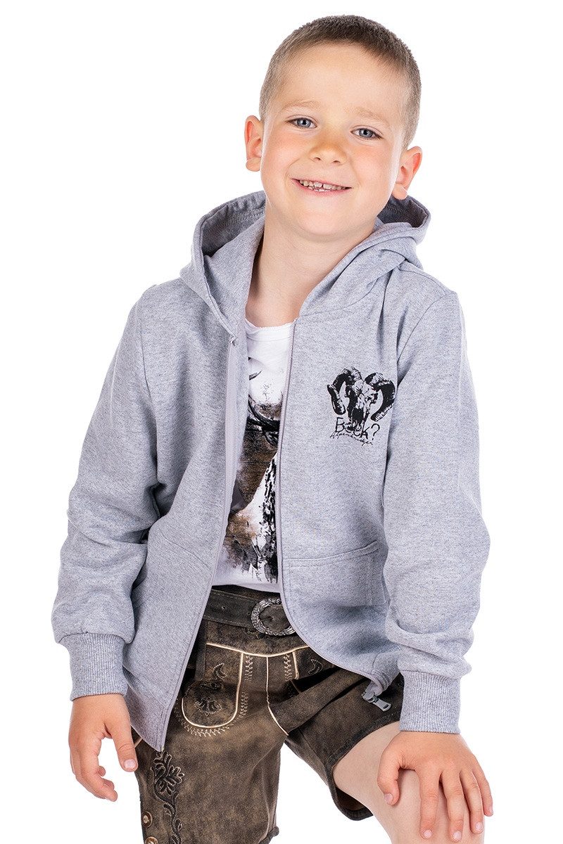 Hangowear Trachtenjacke Kapuzenjacke Kinder - PAOLO KIDS - hellgrau