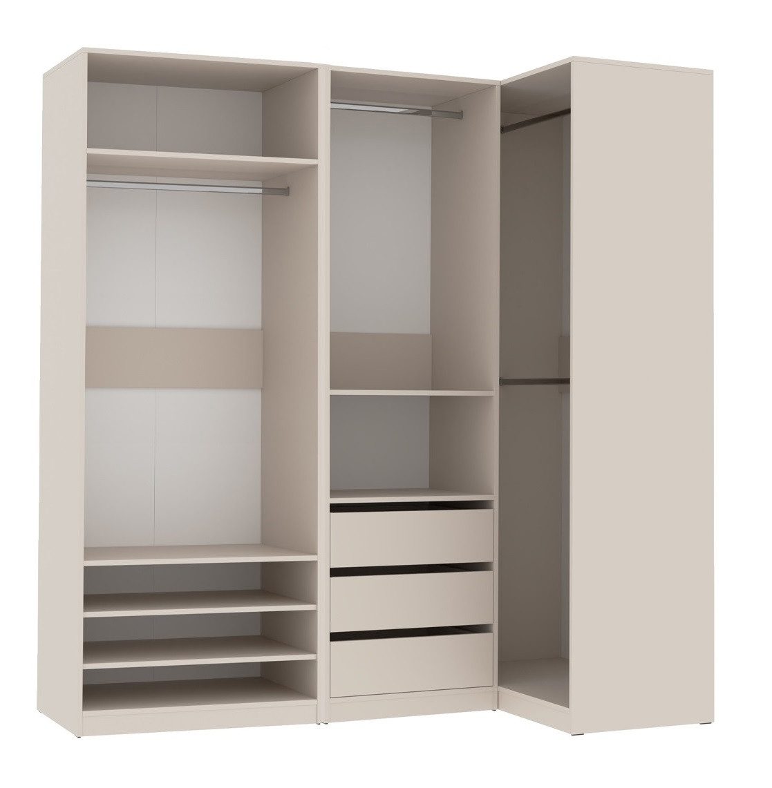 Marmex Möbel Kleiderschrank TRES SET L offener Garderobenschrank Eckgardero günstig online kaufen