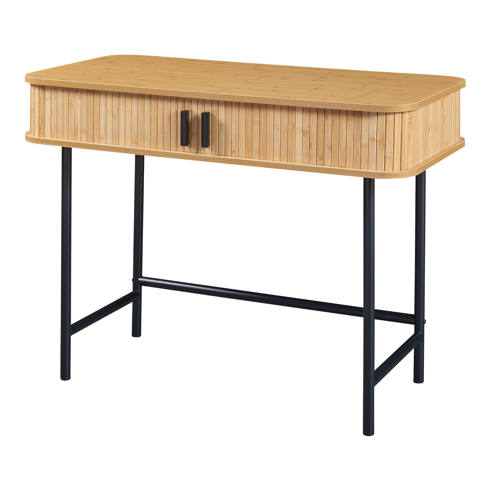 en.casa Konsolentisch, »Tvedestrand« mit 2 Türen 100x50x76 cm Holzfarben / günstig online kaufen