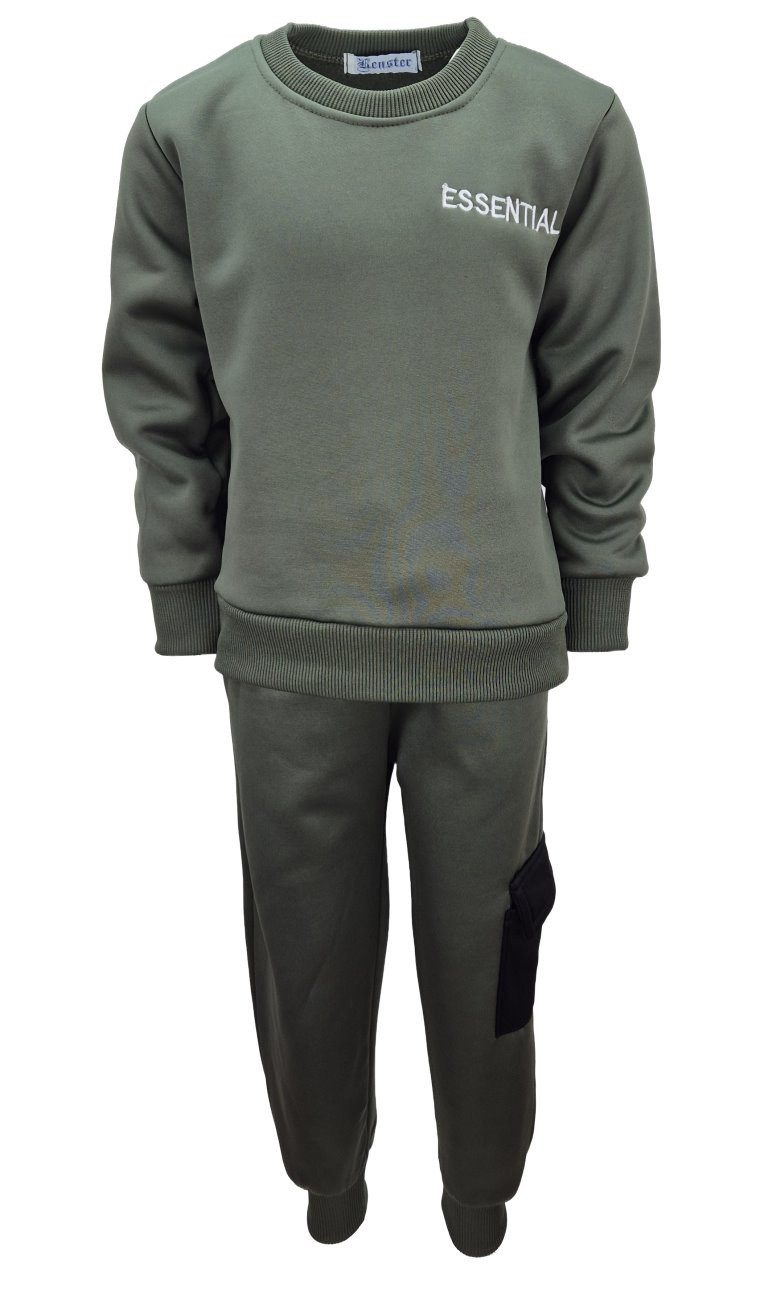 Fashion Boy Sweatanzug Sweatanzug mit Weste Freizeitset Sweat-Shirt Weste Jogginghose JF159a (mit Weste) – Bild 2 von 5