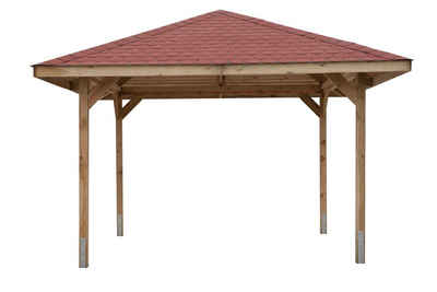 weka Pavillon Paradies 2, (Set), BxT: 380x380 cm, inkl. Dachschindeln und Pfostenanker