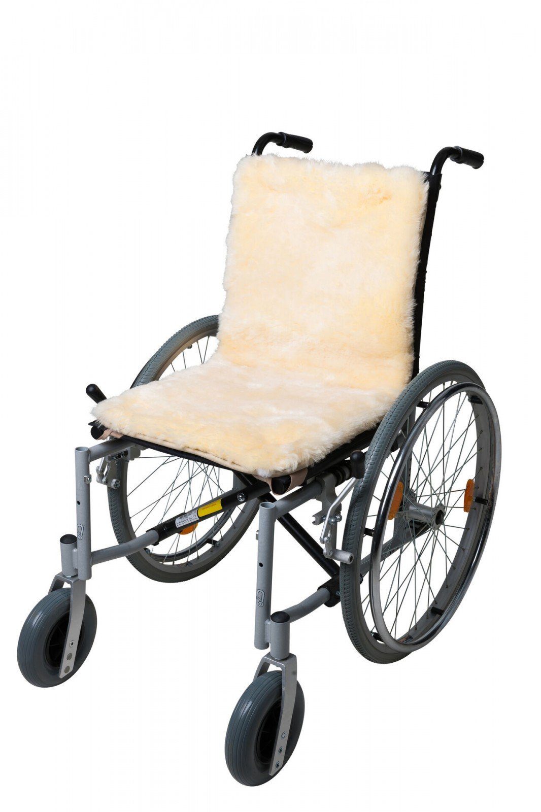 Fellhof Armschoner Fellhof Rollstuhlauflage Rollstuhl-Kissen Lammfell weiß 84x4 | Protektoren