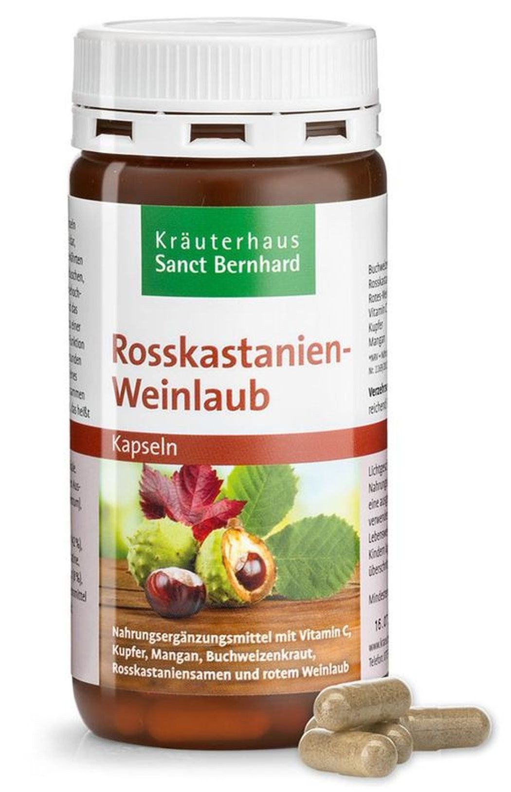 Sanct Bernhard Sanct Bernhard Rosskastanien-Weinlaub Kapseln - 120 Kapseln Kapseln