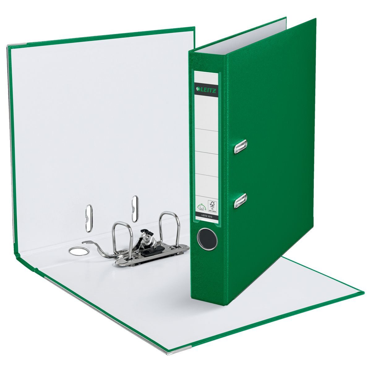 LEITZ Aktenordner LEITZ Plastikordner 180° grün DIN A4 Rückenbreite 5cm