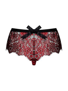Obsessive Panty Panty Redessia schwarz-rot mit Spitze Blumenmuster Slip (einzel, 1-St)