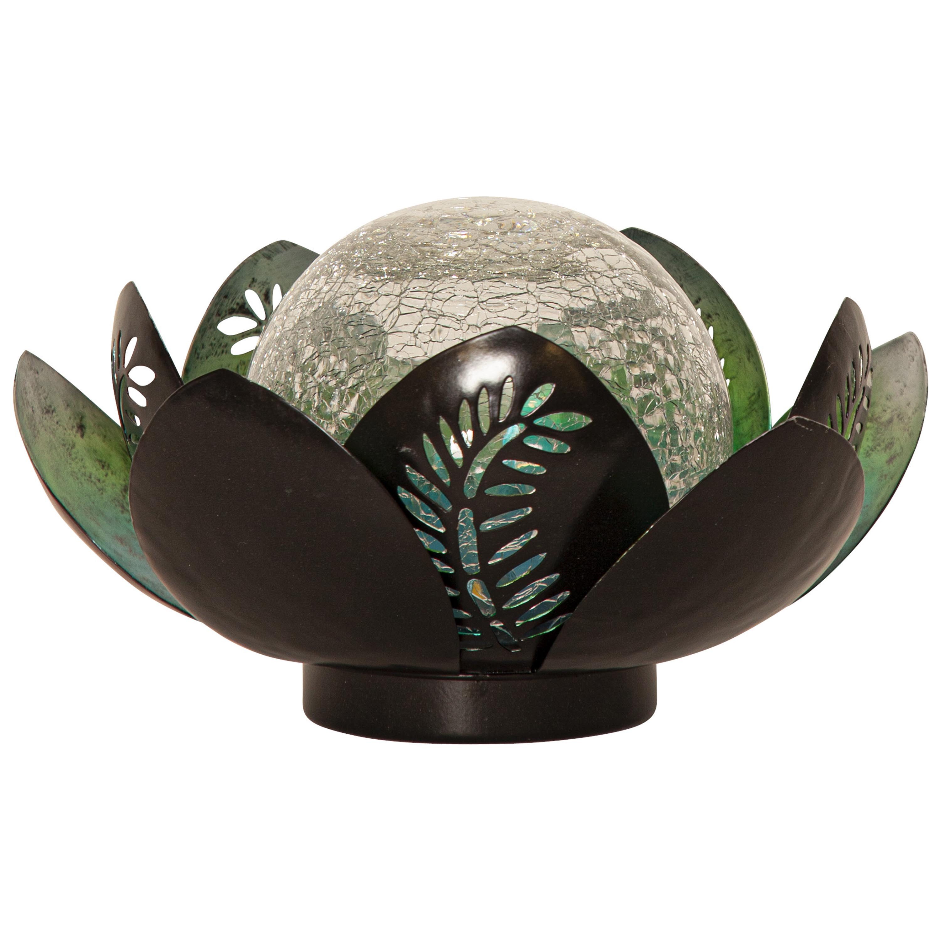 STAR TRADING LED Solarleuchte Lilly, Solar Dekoration Lilly, Seerosen-Optik, grün