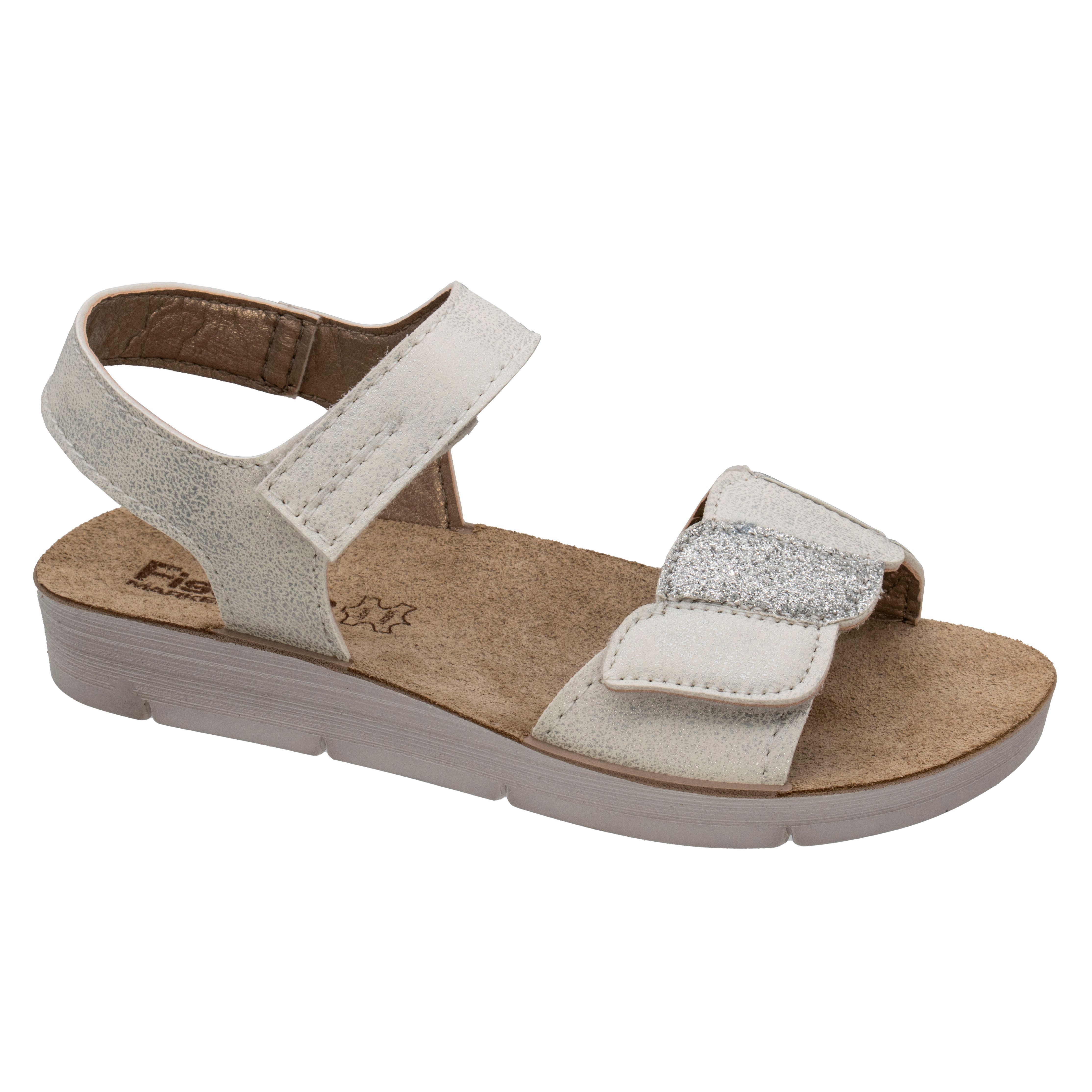 Fischer-Markenschuh Jette Sandale aus Vegano, Synthetik-Futter, leicht gepolstertes Lederfußbett