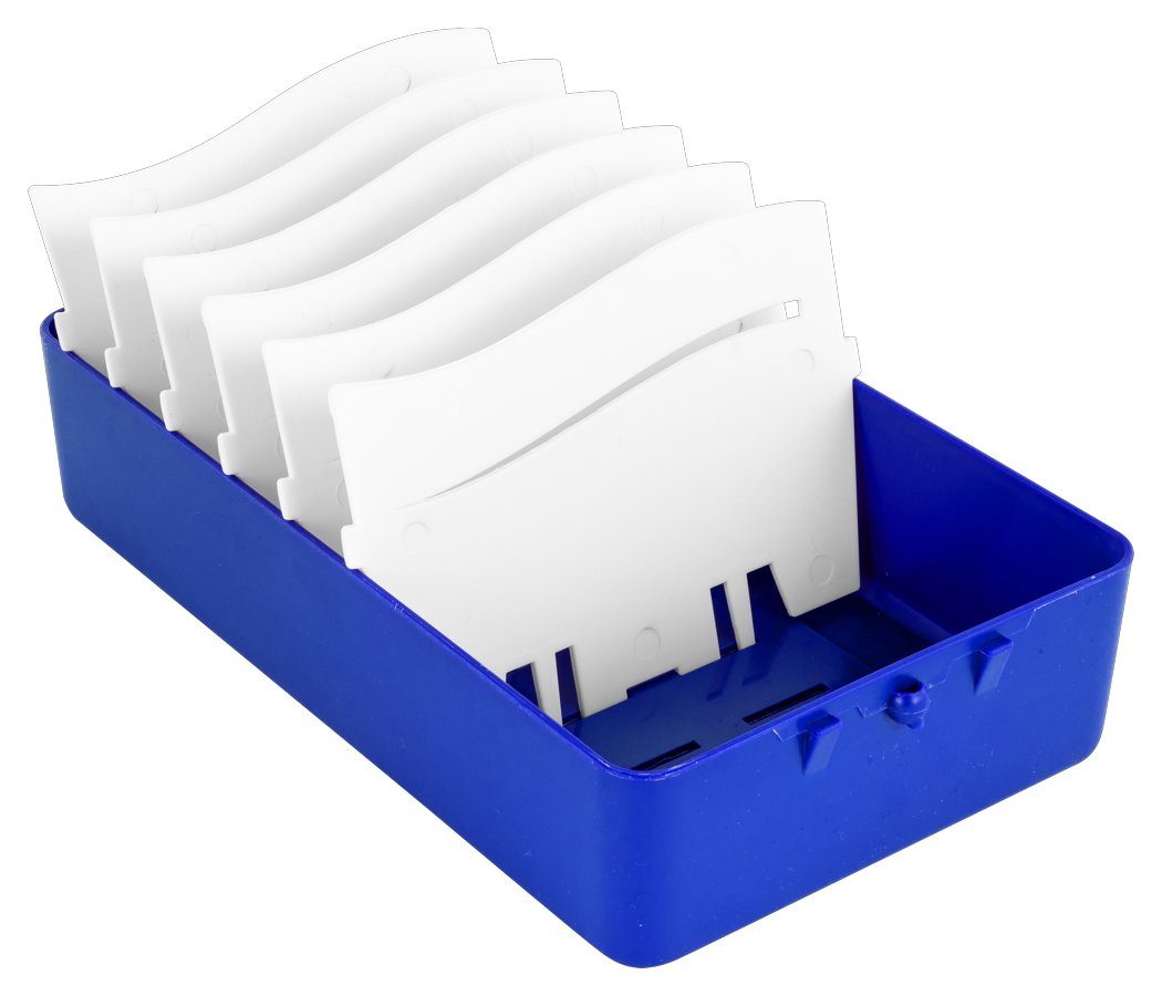 Stylex Schreibwaren Karteikasten 6x Lernbox / Karteikasten / A7 / farbig sortiert