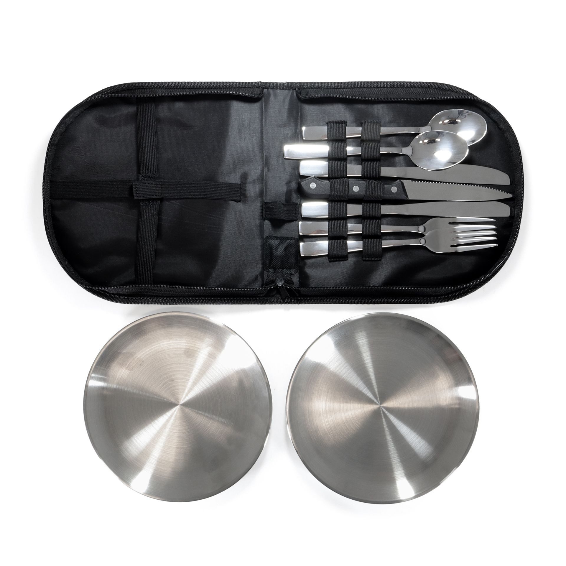 Origin Outdoors Geschirr-Set Edelstahl Camping-Geschirrset 'Rendezvous' – robust & komplett, Edelstahl