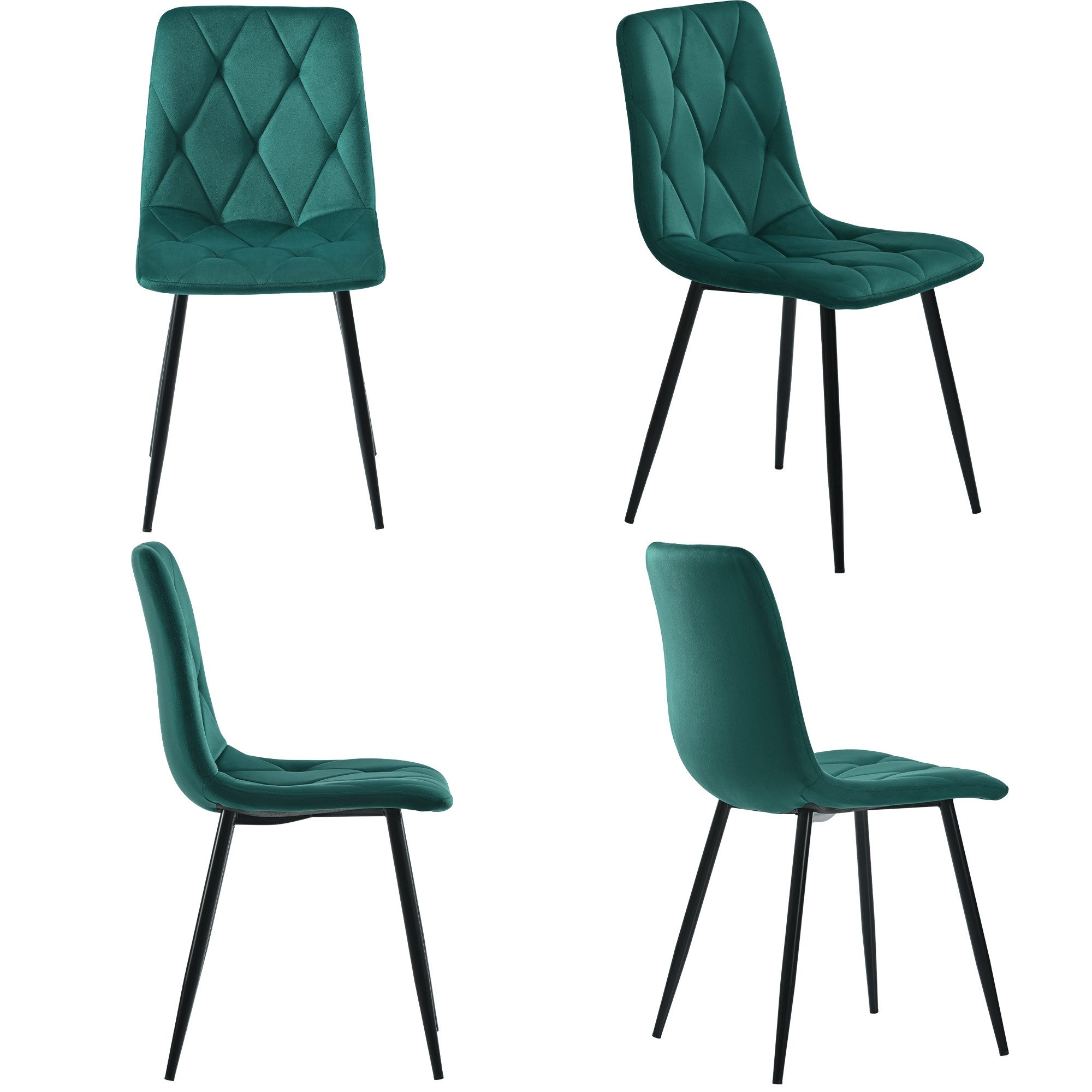 i@home Esszimmerstuhl 4er-Set Polsterstuhl Design Stuhl,Twill günstig online kaufen