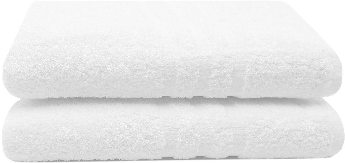 Bordürenstreifen Badetücher, 150 cm, 100% mit x 100 ZOLLNER (2-St), Baumwolle, Walkfrottier