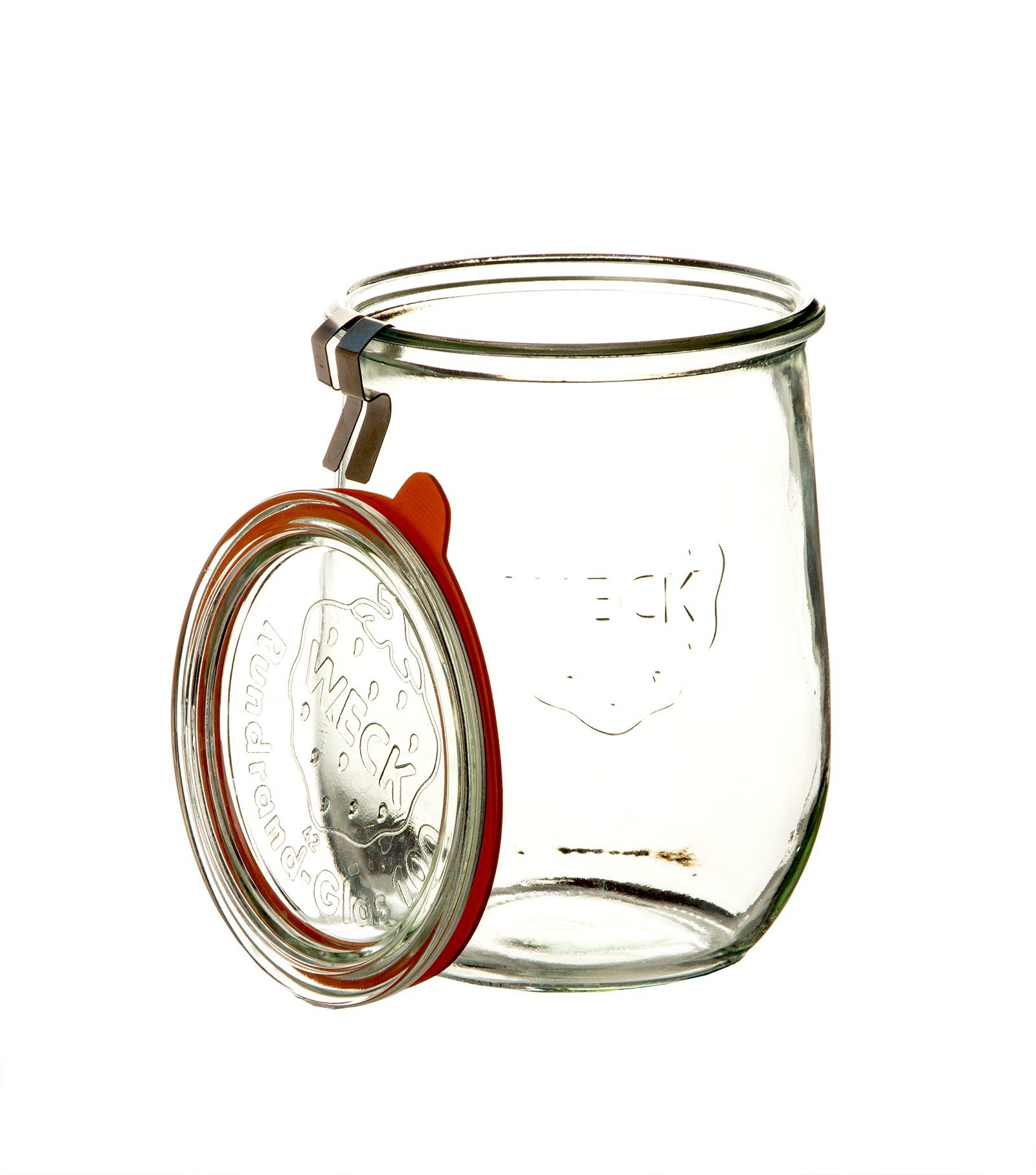 Ringen RR & 6x Weck L mit inkl. (6-tlg) Deckel Glas, WECK Einmachglas Einweckglas 100 1 Klammern,