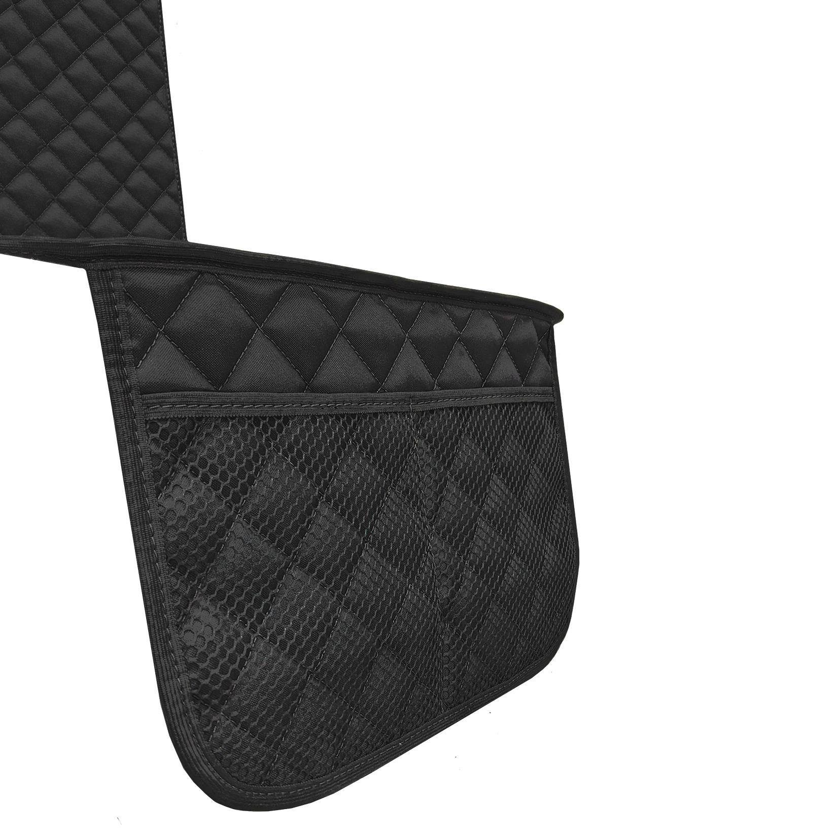 L & P Car Design Kindersitzunterlage Kindersitzschoner in schwarz ISOFIX  geeignet Cordura Material, 2 Stück