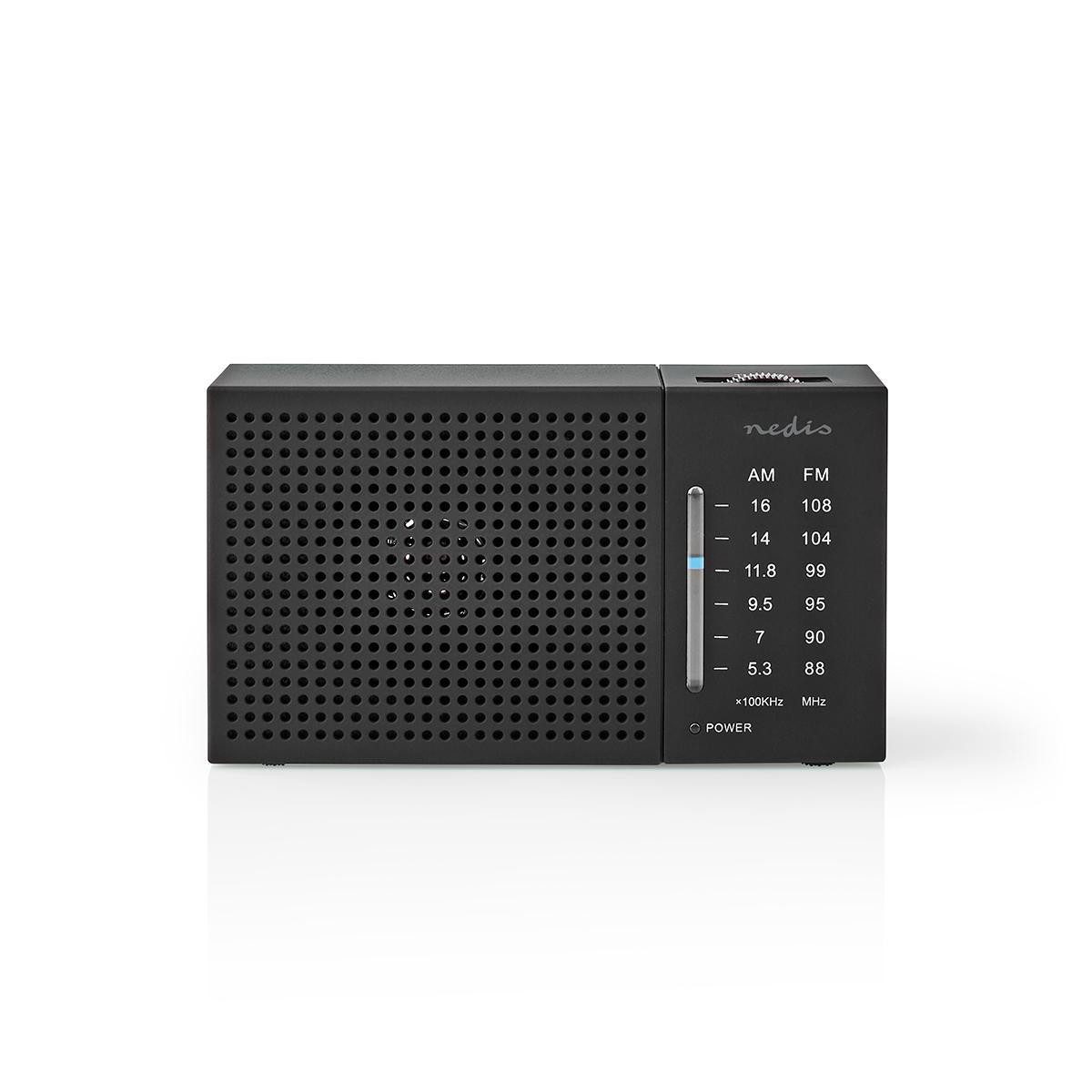 Nedis RDFM1200BK Radio (Tragbares Radio, 0.5 W, AM/FM-Radioempfang, analoge Abstimmung, Kopfhörerwiedergabe) – Bild 2 von 5