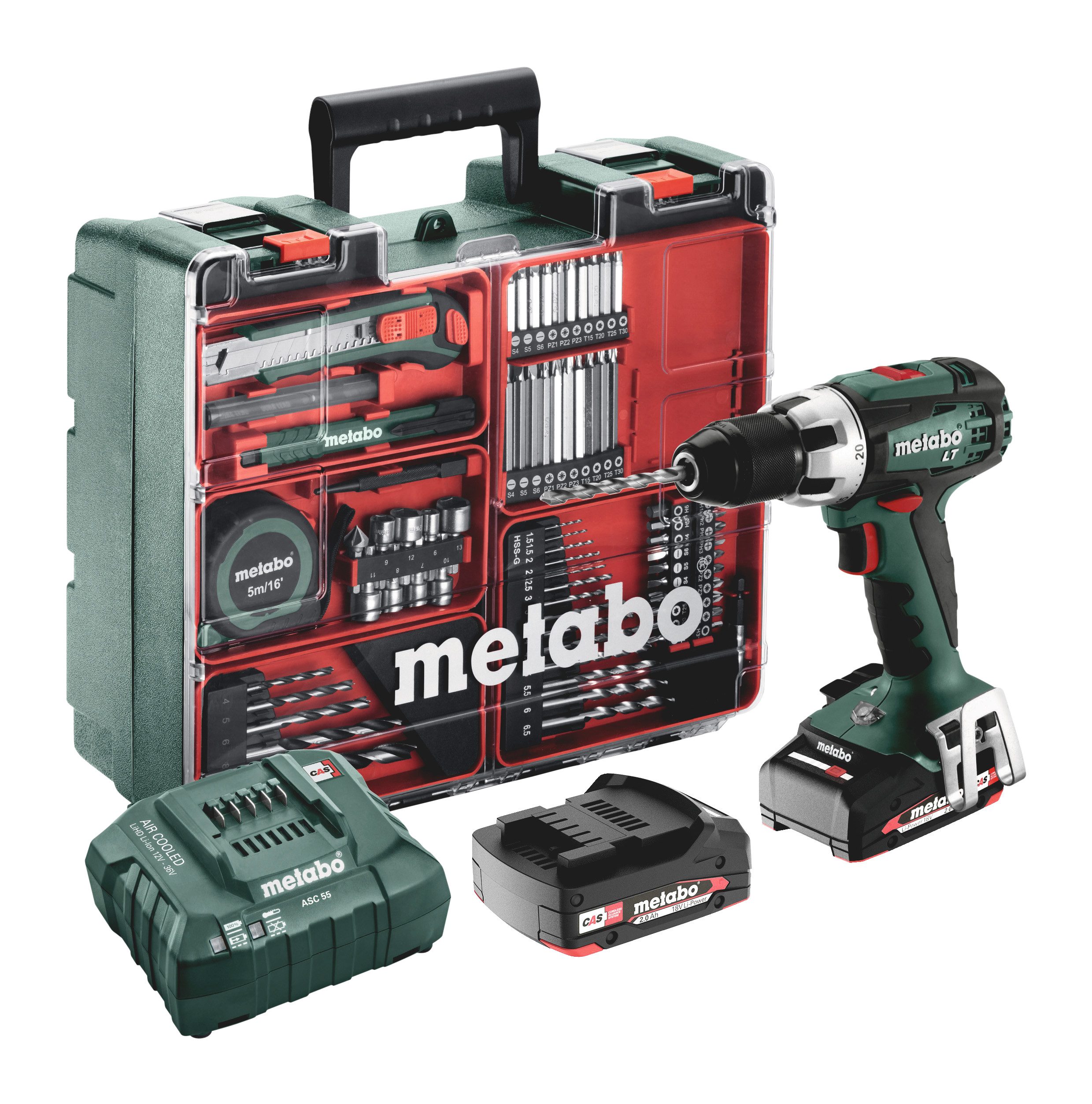 metabo Akku-Bohrschrauber Metabo Akku Bohrschrauber Metabo BS 18 LT Set 18V inkl. Akkus u. Lade