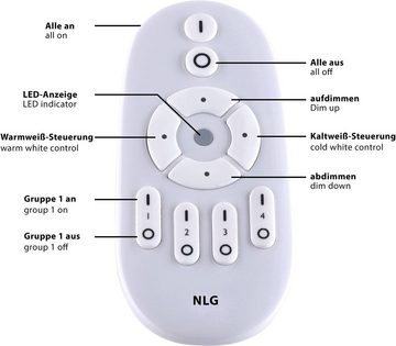 Paul Neuhaus Deckenleuchte FRAMELESS, Dimmfunktion, Memoryfunktion, mehrere Helligkeitsstufen, LED fest integriert, Neutralweiß, Tageslichtweiß, Warmweiß, Farbtemperaturregelung, rahmenlos, Dimmbar über Funkfernbedienung