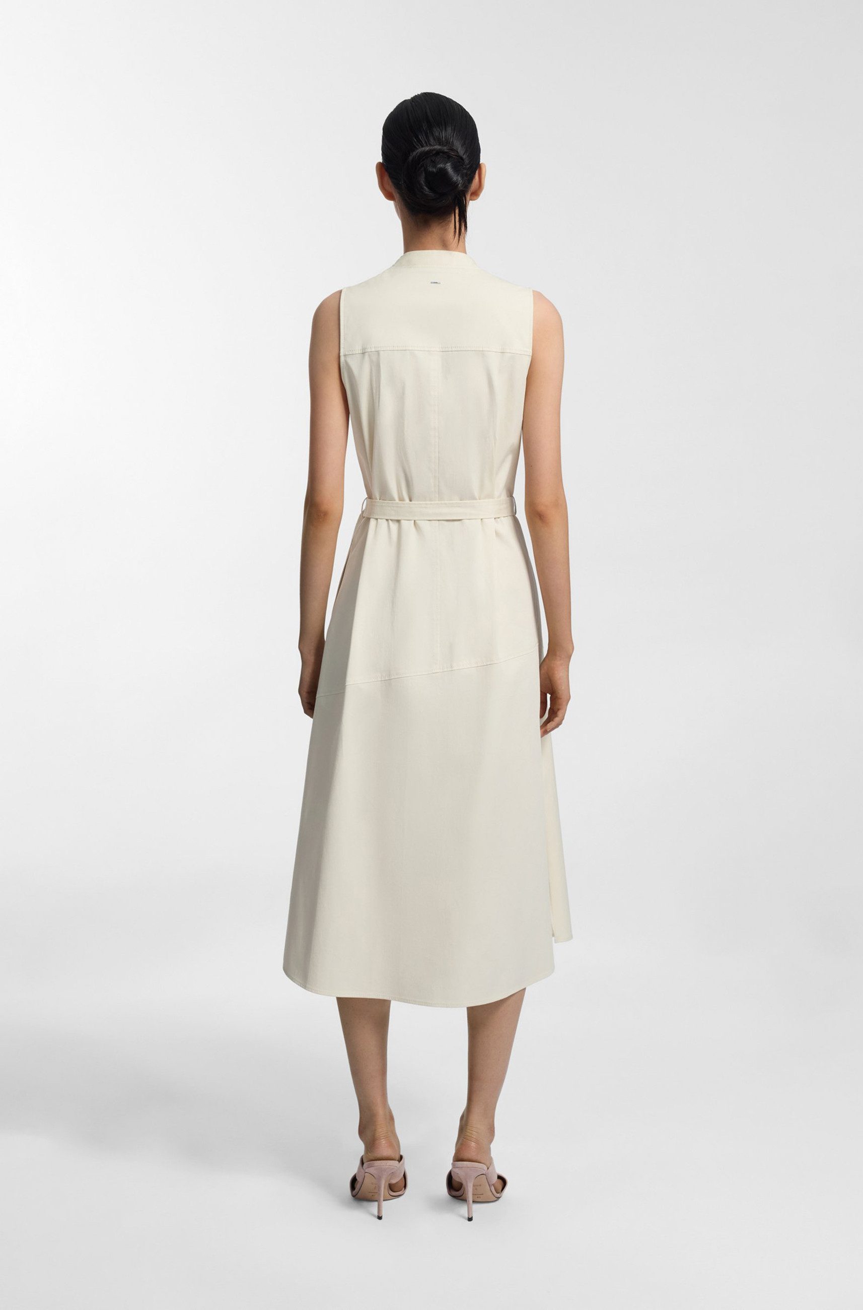 BOSS Druckkleid Dimosa mit verstellbarem Gürtel (1-tlg)