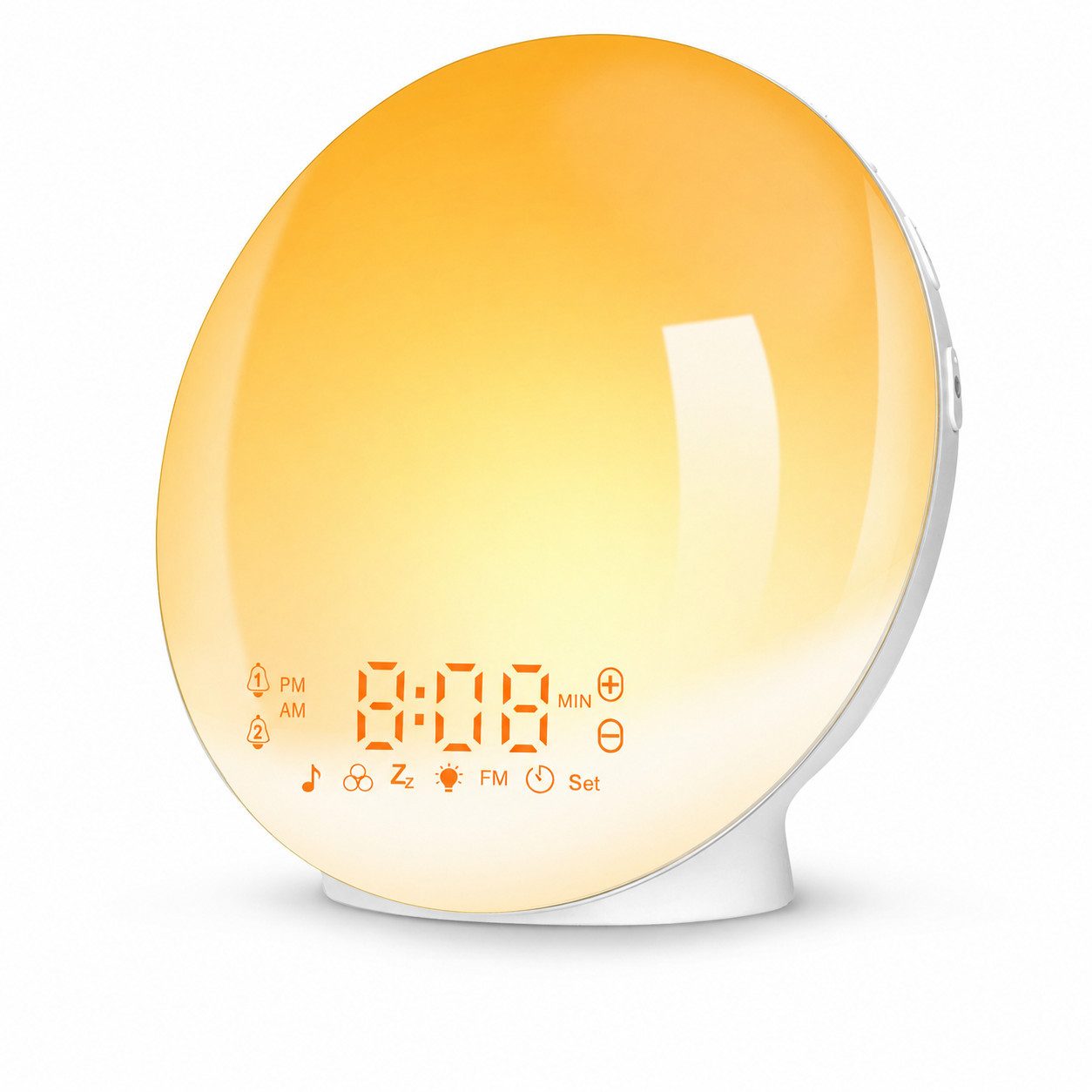 Kityhome Tageslichtwecker Tageslichtwecker mit Sonnenaufgang, 2 Weckzeiten, 7 Naturtöne 7 Naturtöne,11 Farben,20 Helligkeitsstufen