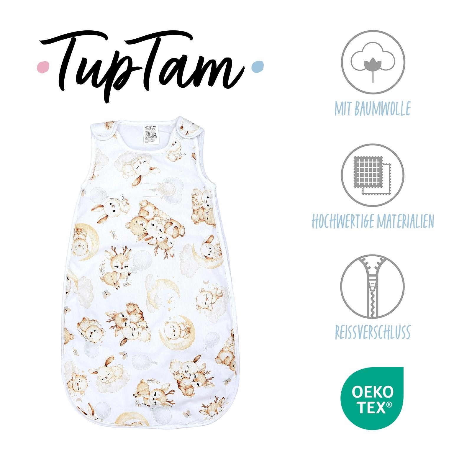 TupTam Babyschlafsack 2.5 TOG Seitlicher Reißverschluss Ärmellos