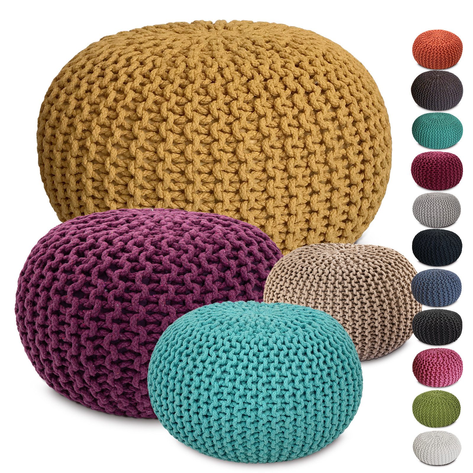 Amagohome Sitzhocker Strickhocker Pouf Ø45 o. günstig online kaufen