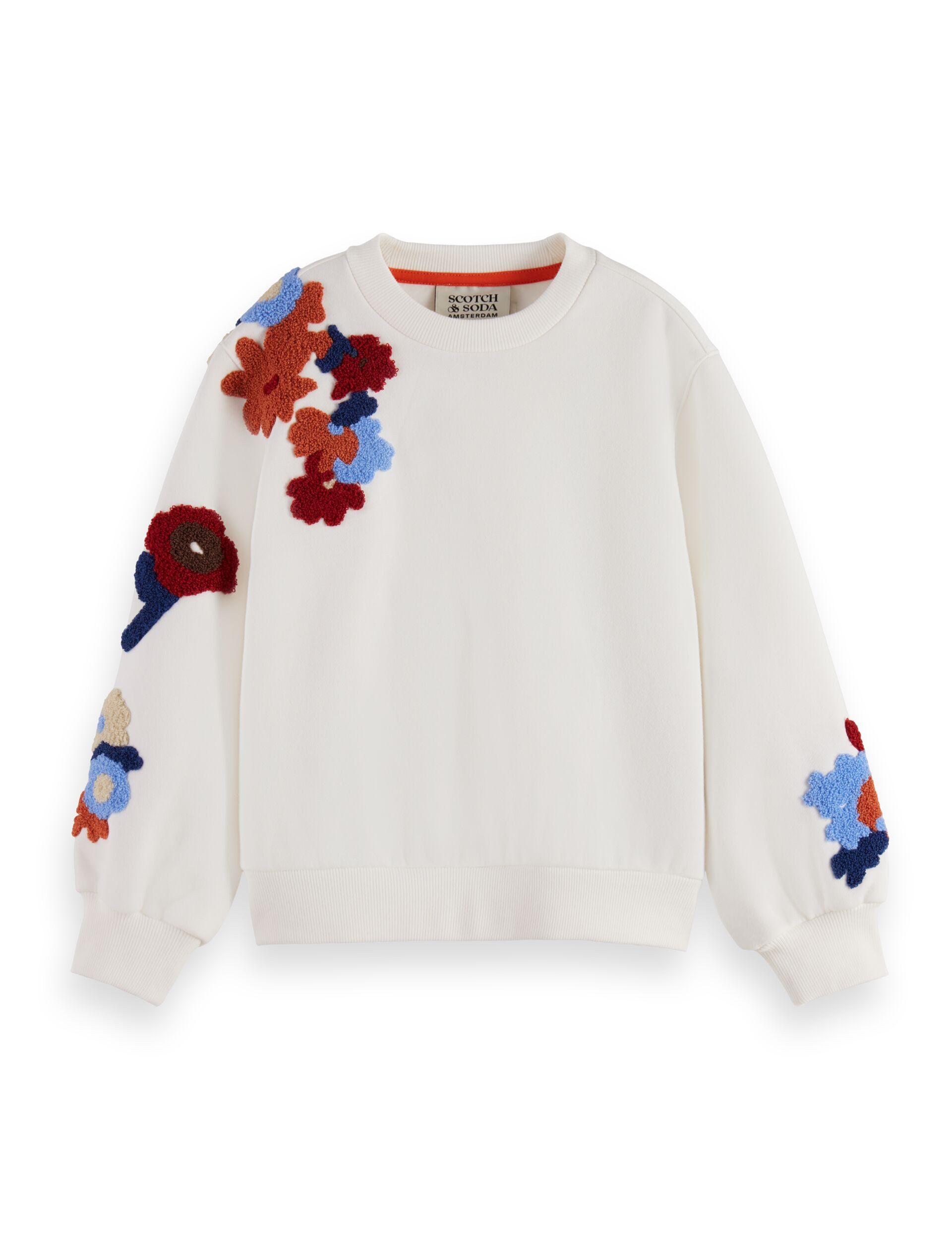 Scotch & Soda Sweatshirt SCOTCH & SODA Kinder Sweatshirt creme mit Bouché Blumen