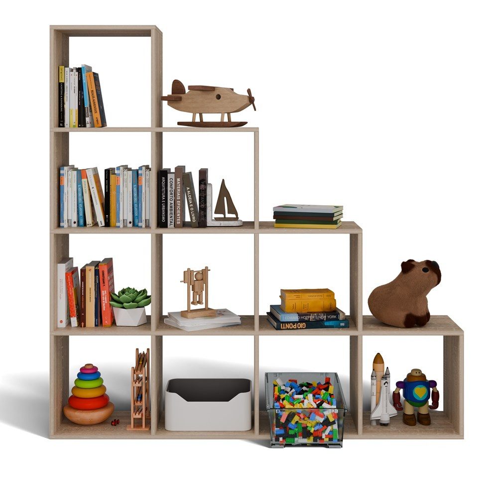 Raumhirsch Furniture Standregal Würfelregal, Standregal, Bücherregal mit 10 Fächern, Maße 153 x 30 x 153 cm, einfache Montage, Viel Stauraum & viele Farbvarianten