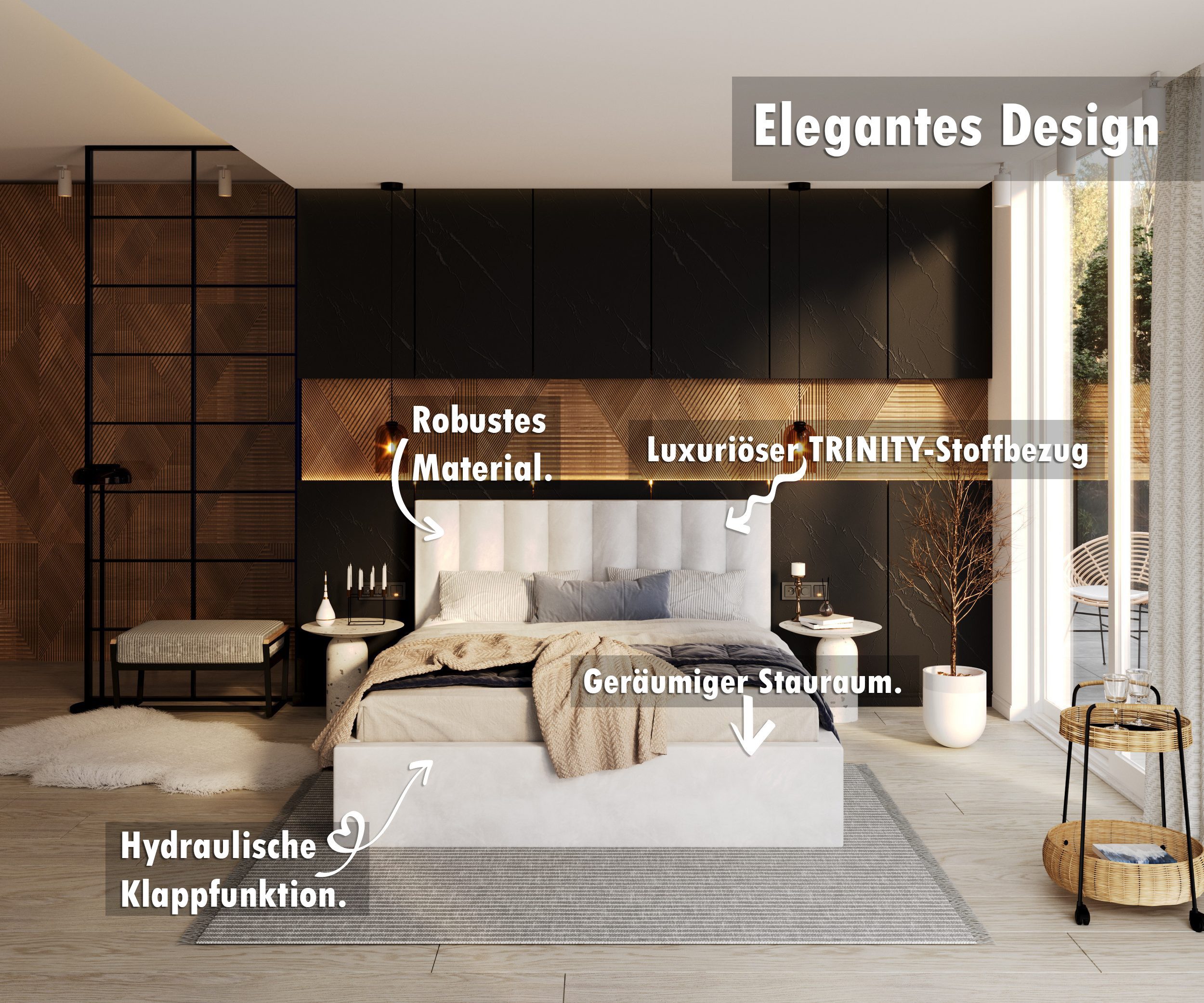 thematys Polsterbett Stauraumbett aus Velours Bett 120x200, 140x200, 160x20 günstig online kaufen