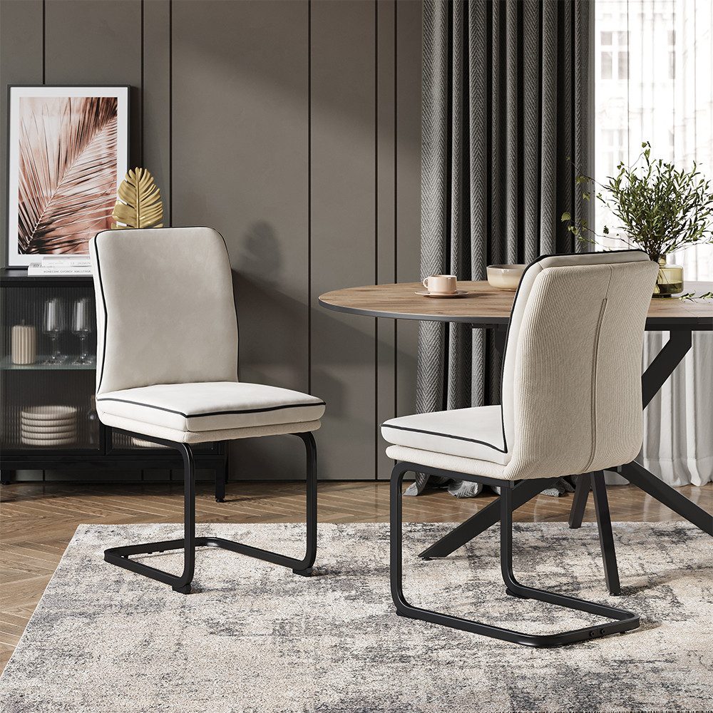Vicco Esszimmerstuhl Eleganza, Beige, 2er Set günstig online kaufen