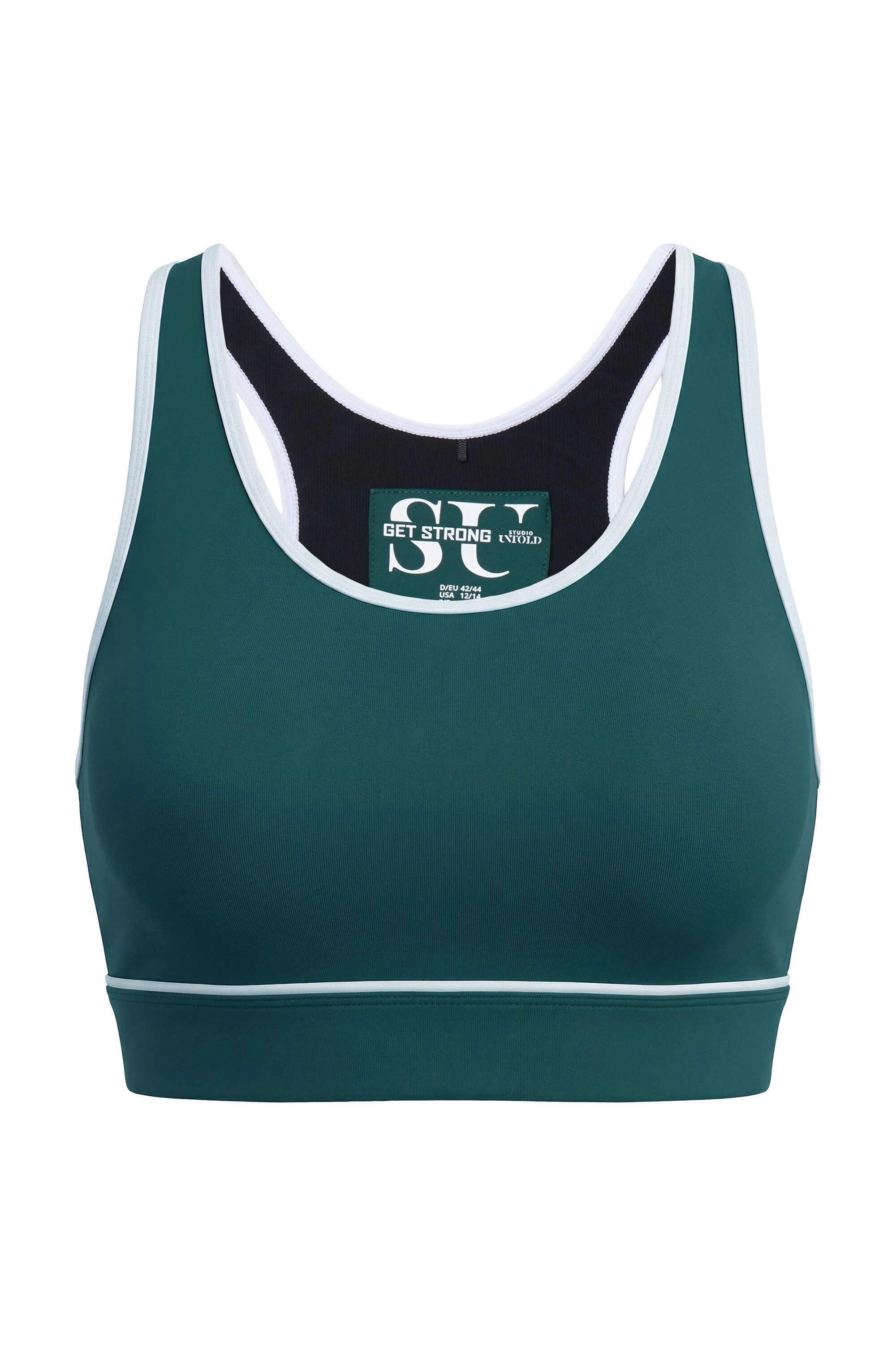 Studio Untold Sport-BH Sport-BH weiße Paspel Mesh-Futter günstig online kaufen