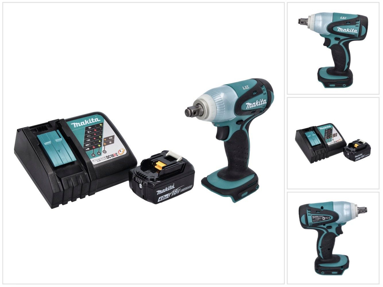 Makita Akku-Schlagschrauber DTW 251 RM1 Akku Schlagschrauber 18 V 230 Nm 1/2" + 1x Akku 4,0 Ah