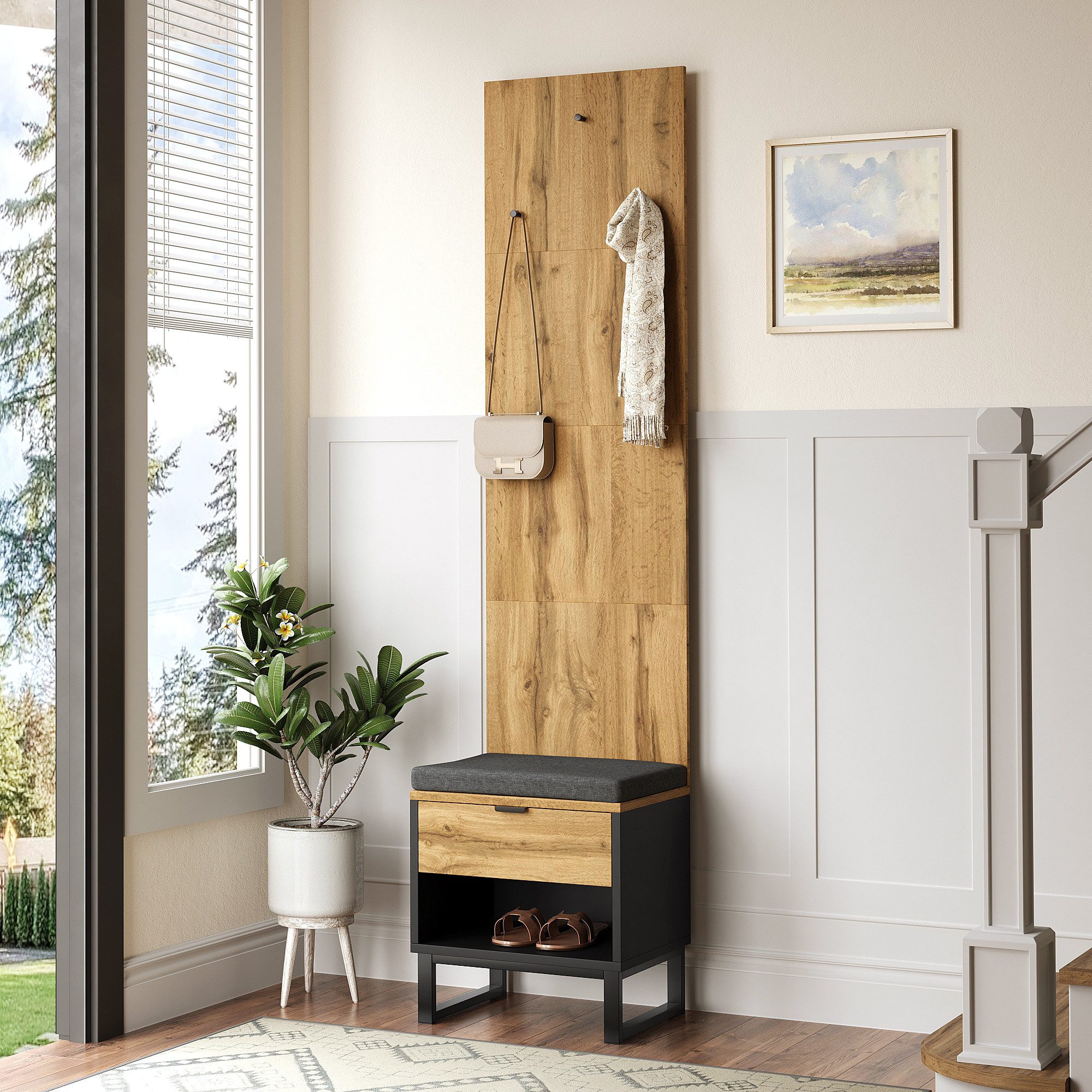 MODFU Garderoben-Set Flurgarderoben Set, (Kompaktgarderobe für Ihren Eingan günstig online kaufen