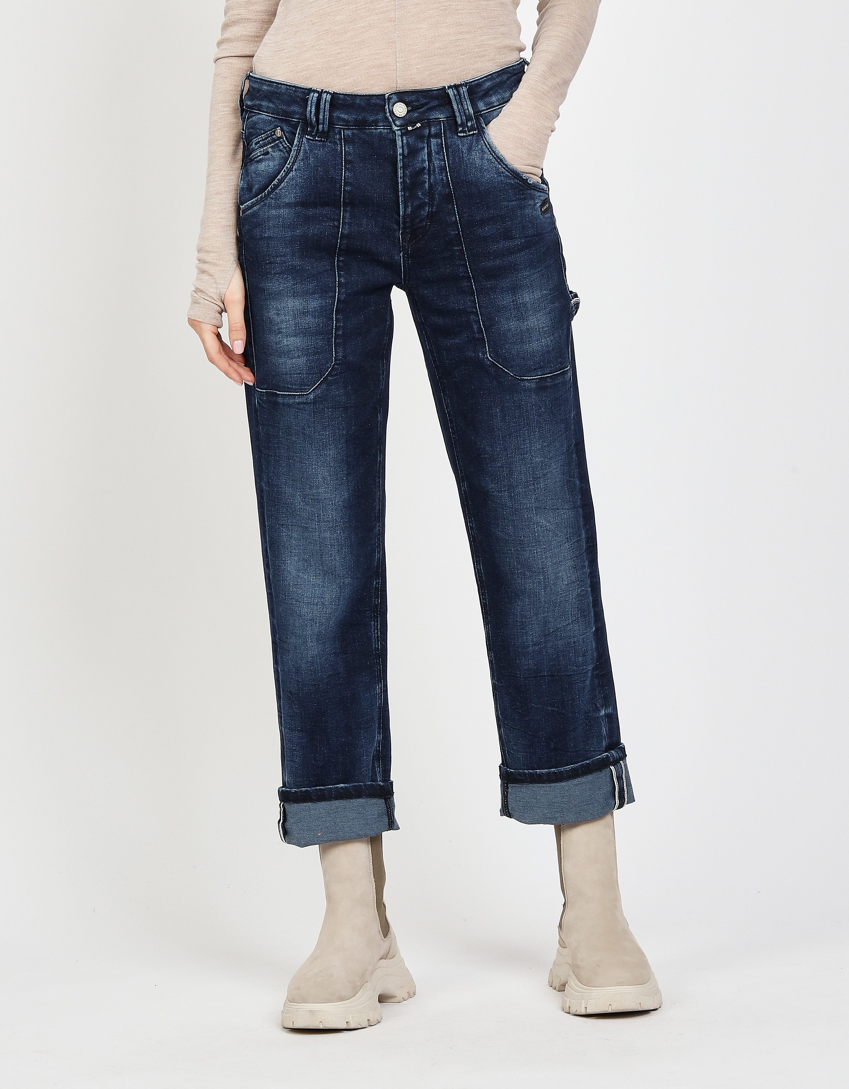 GANG Straight-Jeans 94THELMA WORKER mit aufgesetzten günstig online kaufen