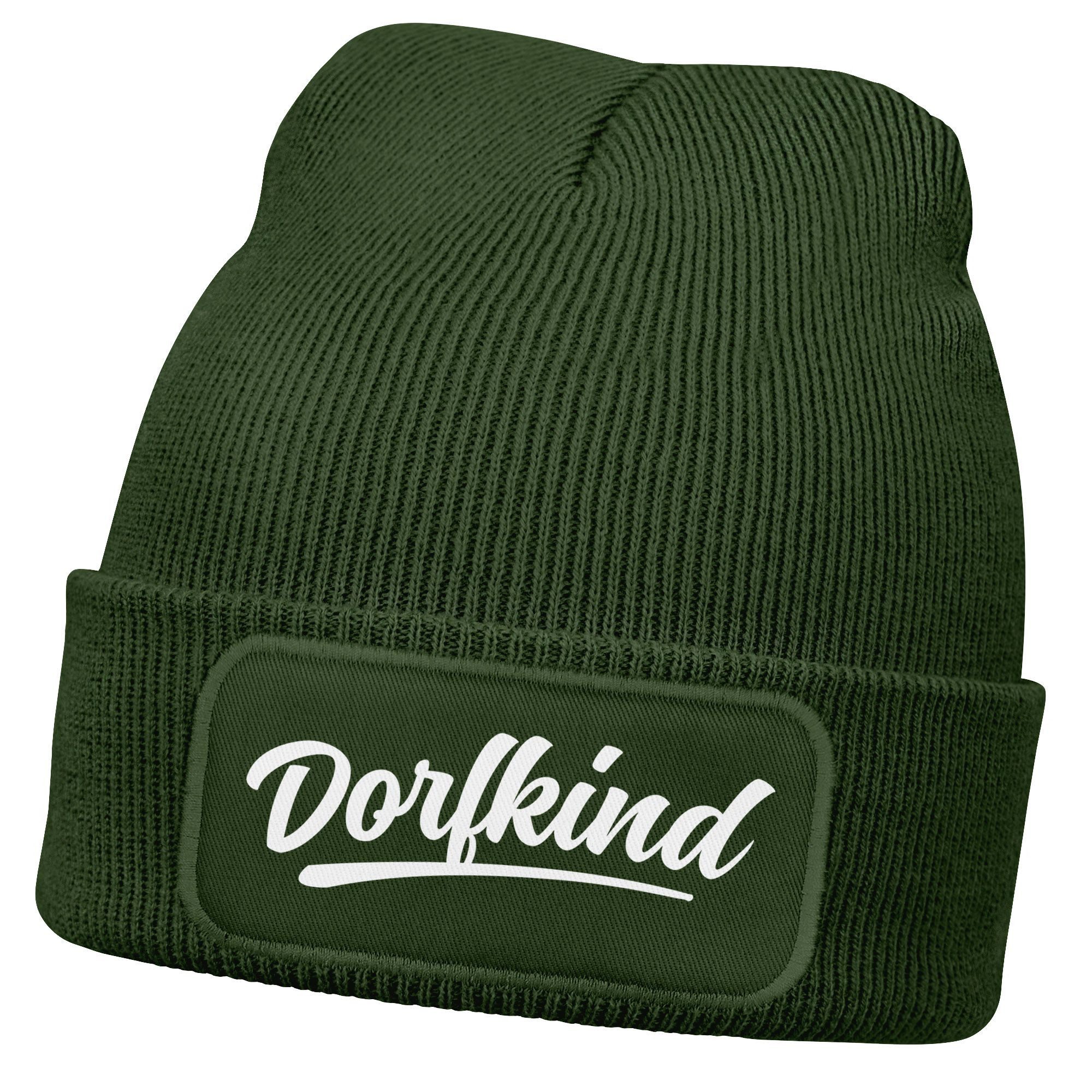 MoonWorks Strickmütze Herren Beanie mit Patch Dorfkind Strickmütze mit Spru günstig online kaufen