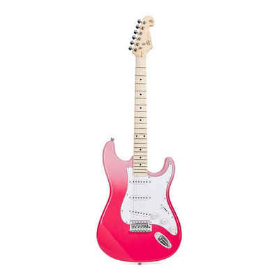 SX E-Gitarre SEM1 Pink Twilight, inkl. GigBag und Gitarrenkabel