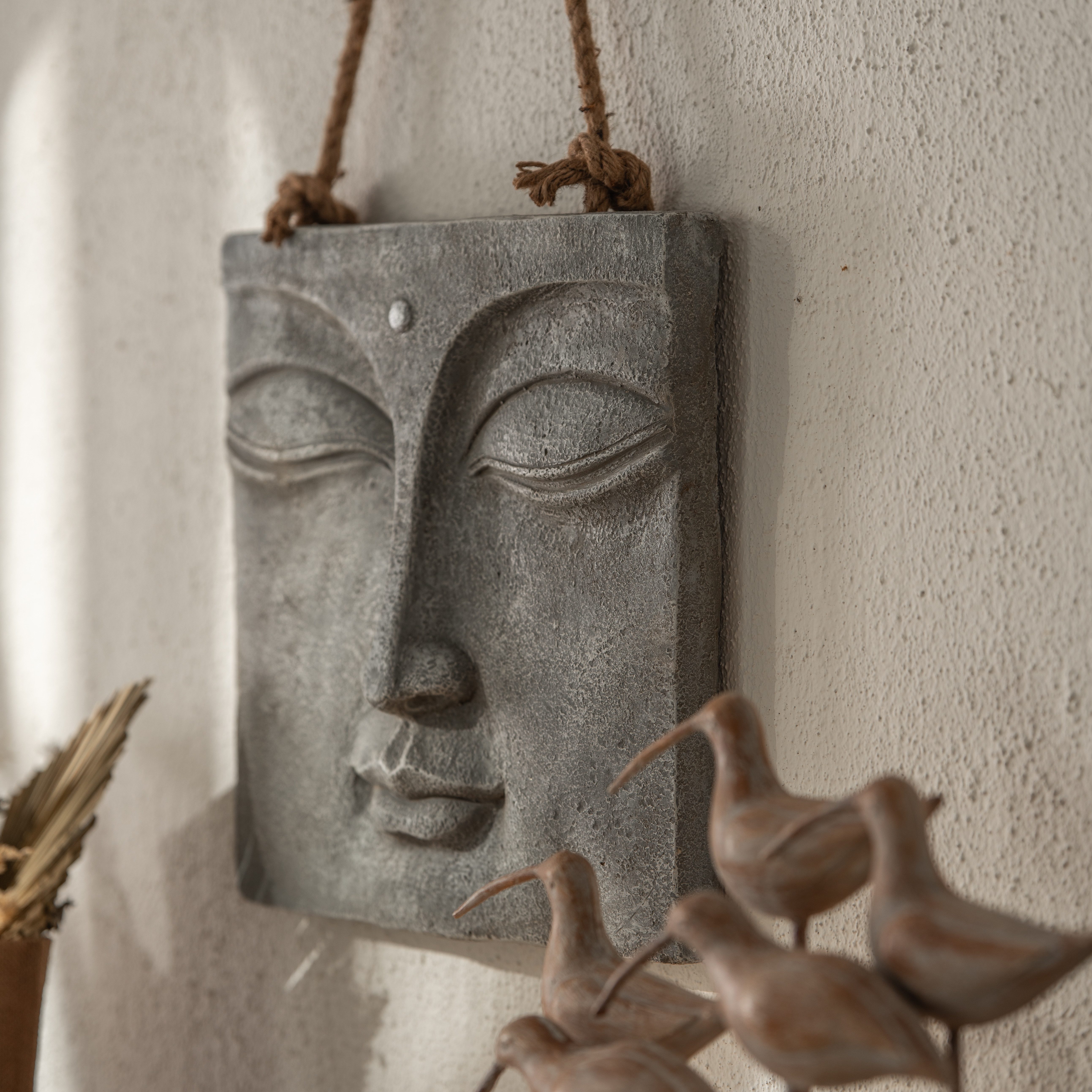 K&L Wall Art Wanddekoobjekt Buddha Wandskulptur Steinoptik asiatische Feng günstig online kaufen