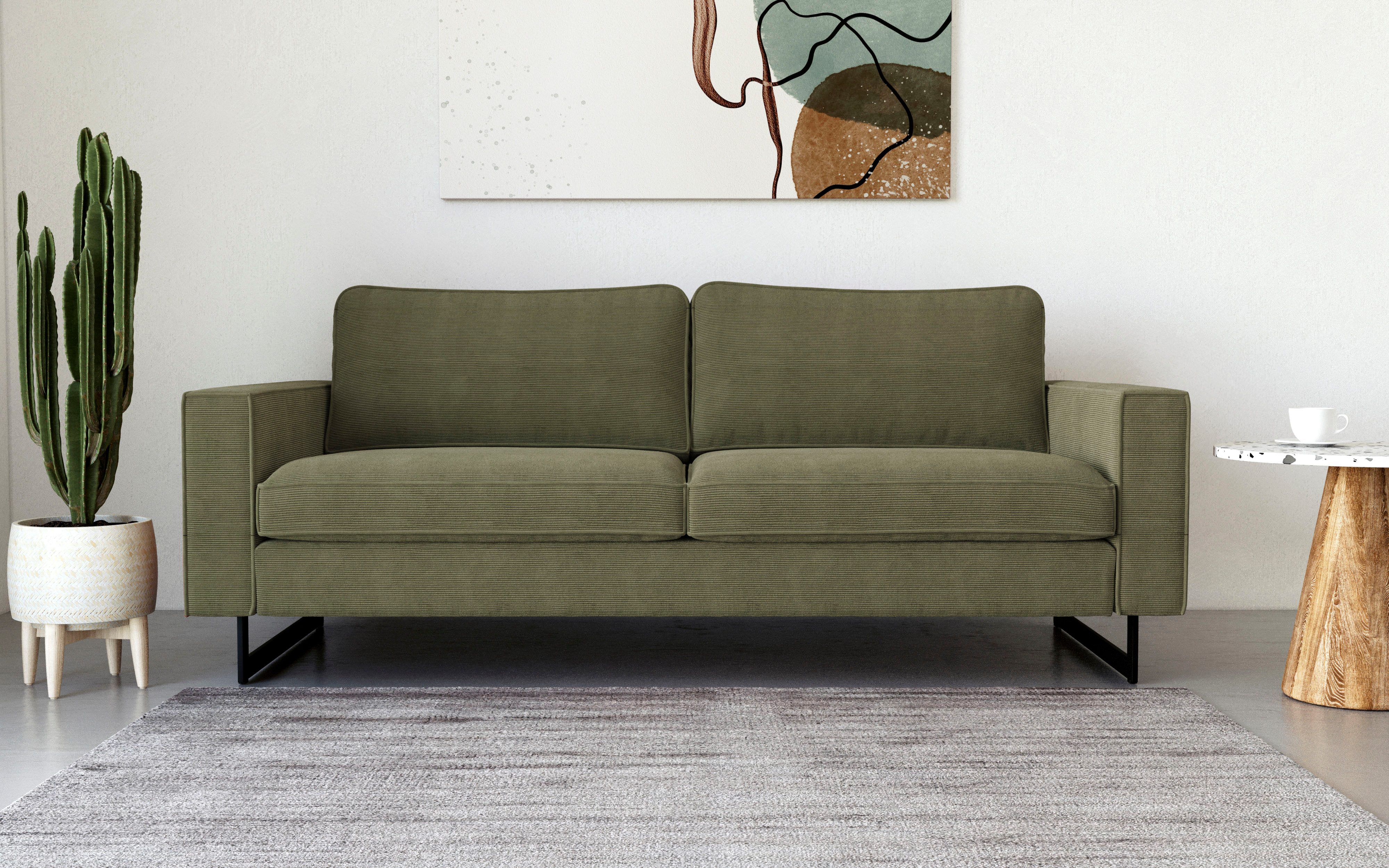 Places of Style 3-Sitzer "Maxi-Ausführung Pinto, 236 cm, Cord, Chenille, Le günstig online kaufen