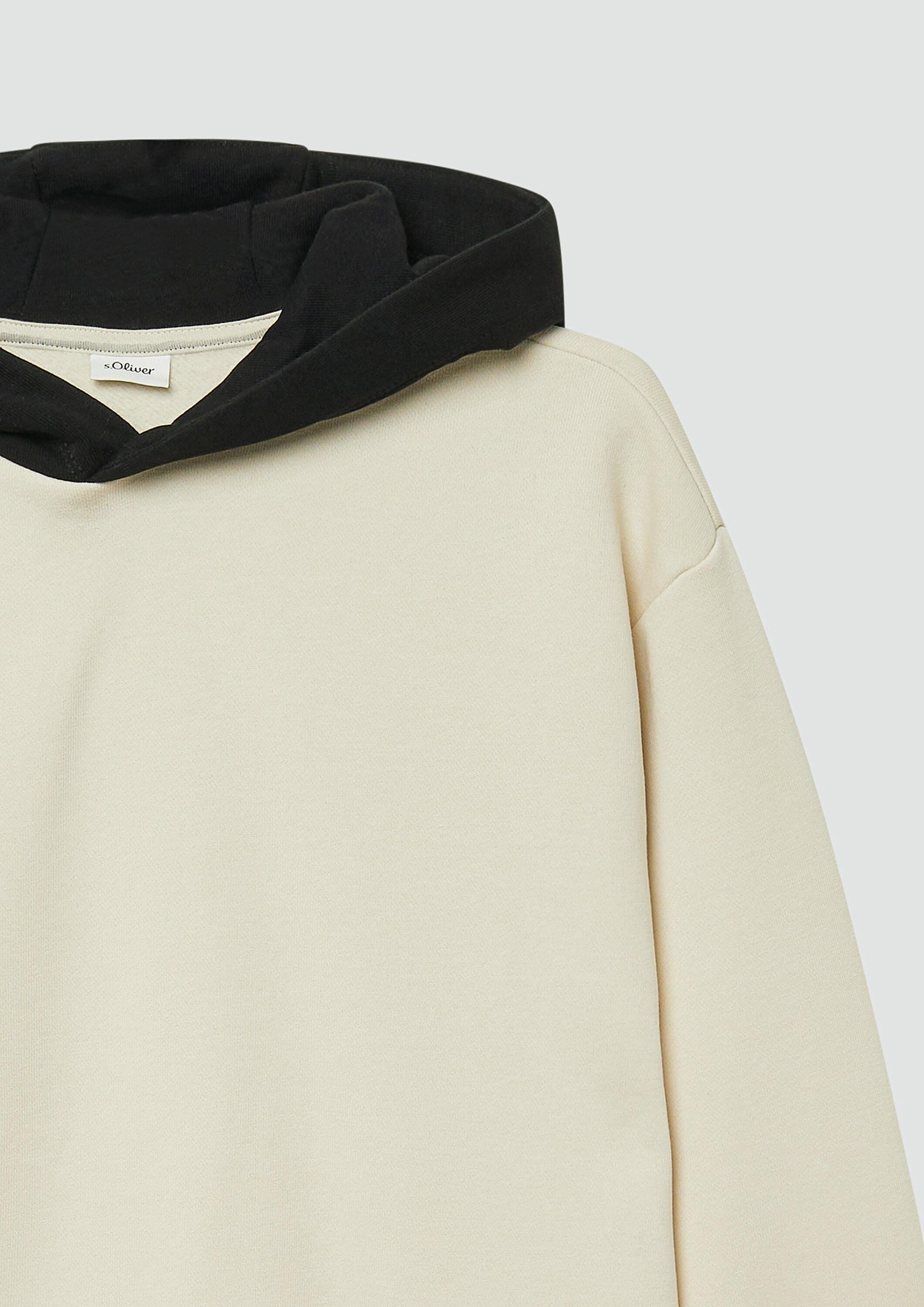 s.Oliver Sweatshirt Sweatshirt Kuscheliger Hoodie mit Rückenprint