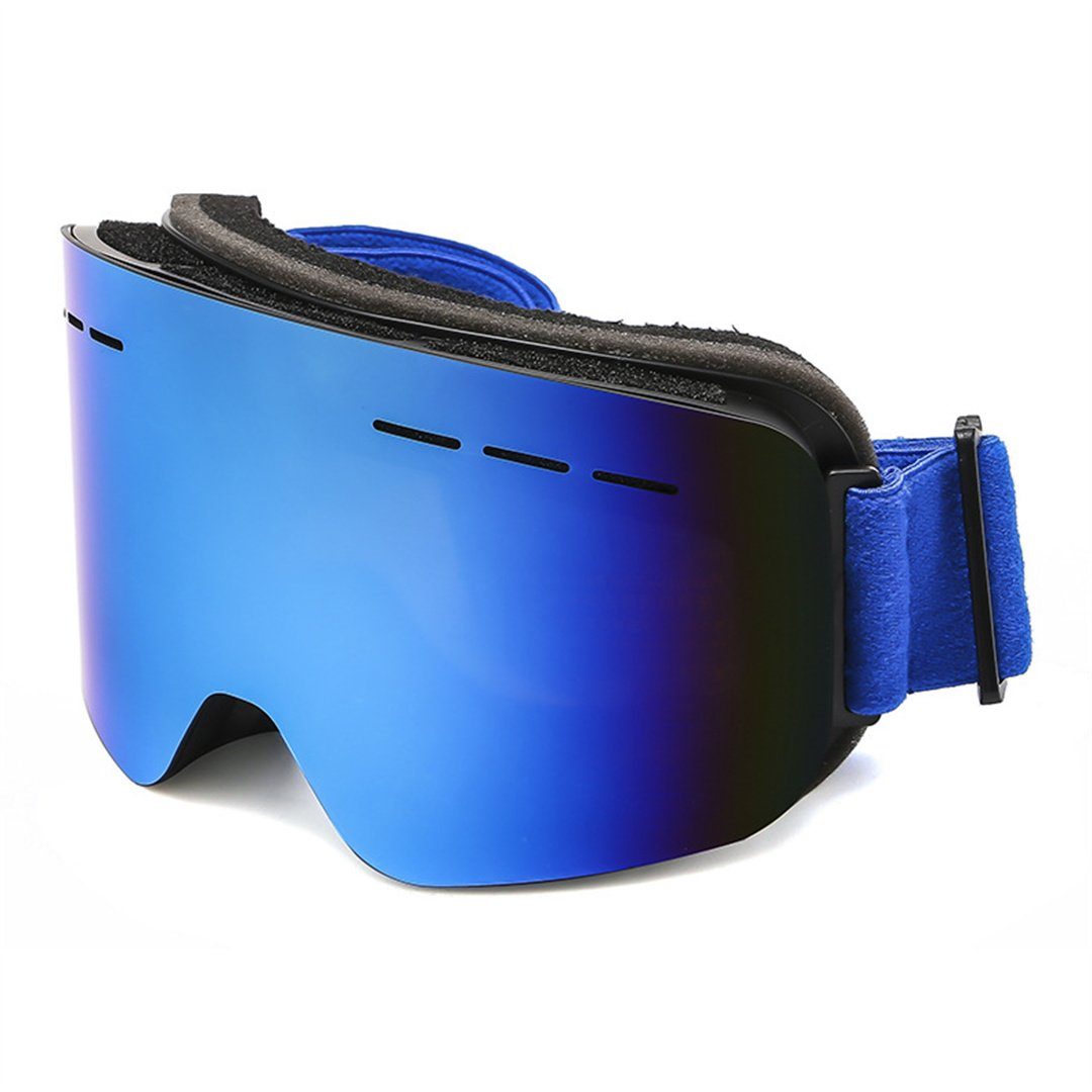 L.Ru UG Skibrille Doppelschichtige Antibeschlag-Skibrille mit weiter Sicht, (Fahrradbrille;Motorradbrille;Schwimmbrille;Skibrille), Skibrillen liefert Outdoor-Ausrüstung Schneebrillen Blau