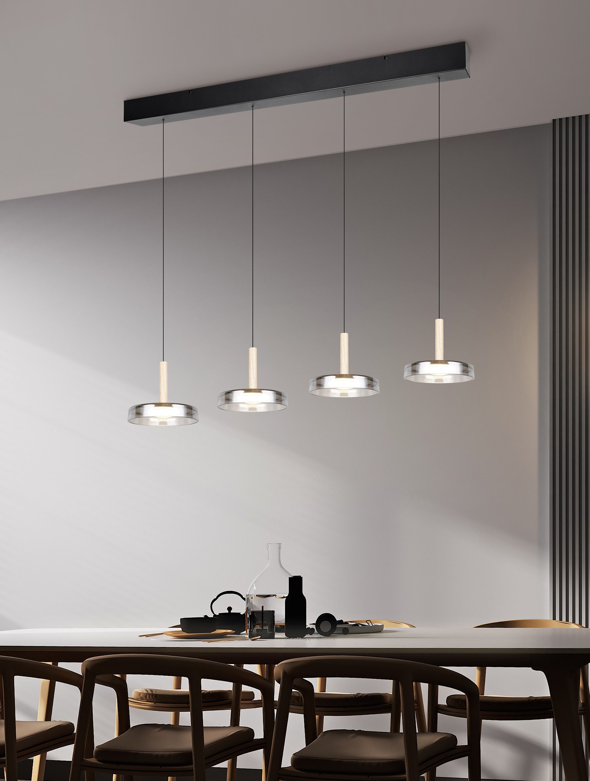 TRIO Leuchten LED Pendelleuchte CELESTE dimmbare LED Hängelampe aus Metall günstig online kaufen