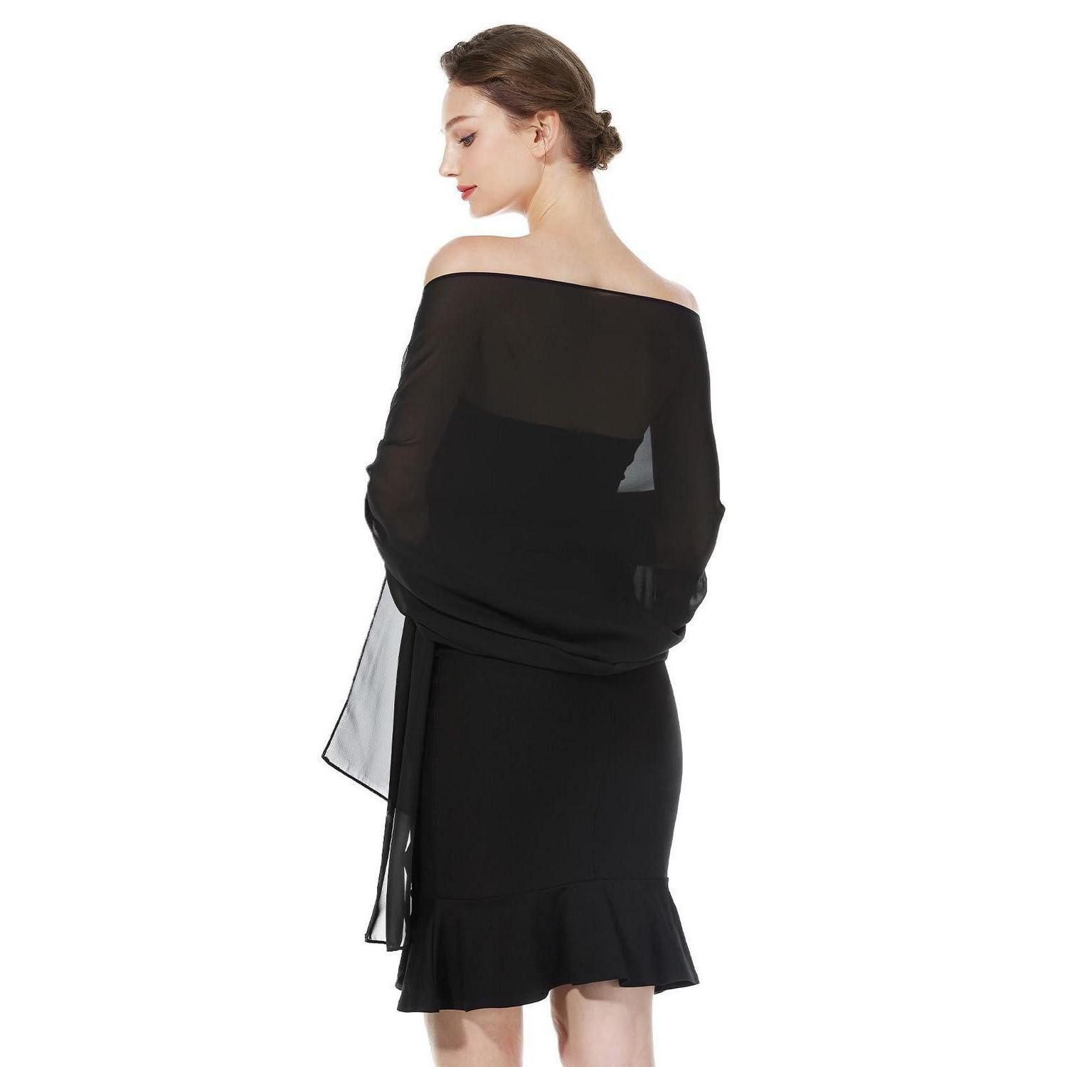 LuxusKollektion Chiffontuch Chiffon Schal Stola Damen Festlich Elegante Tücher, (1-St)