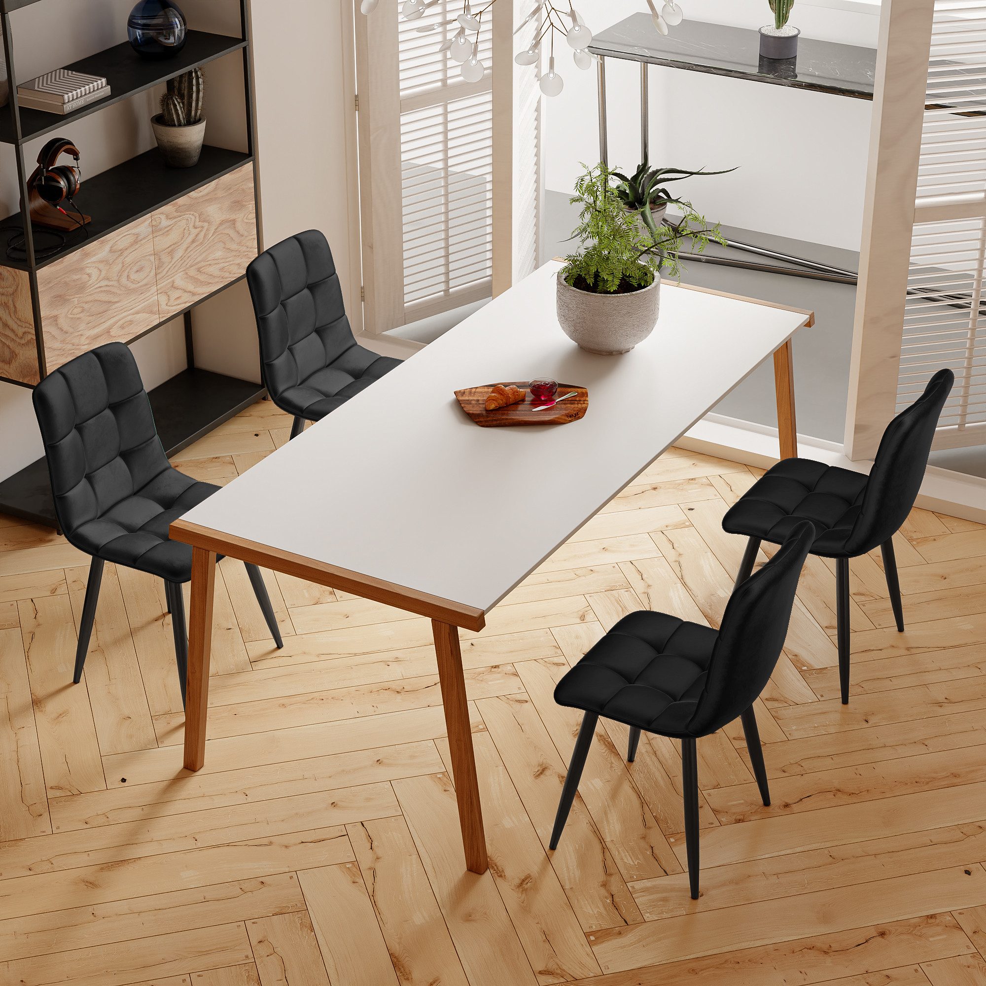 FUROKOY Polsterstuhl (4 St), Esszimmerstühle 4er günstig online kaufen