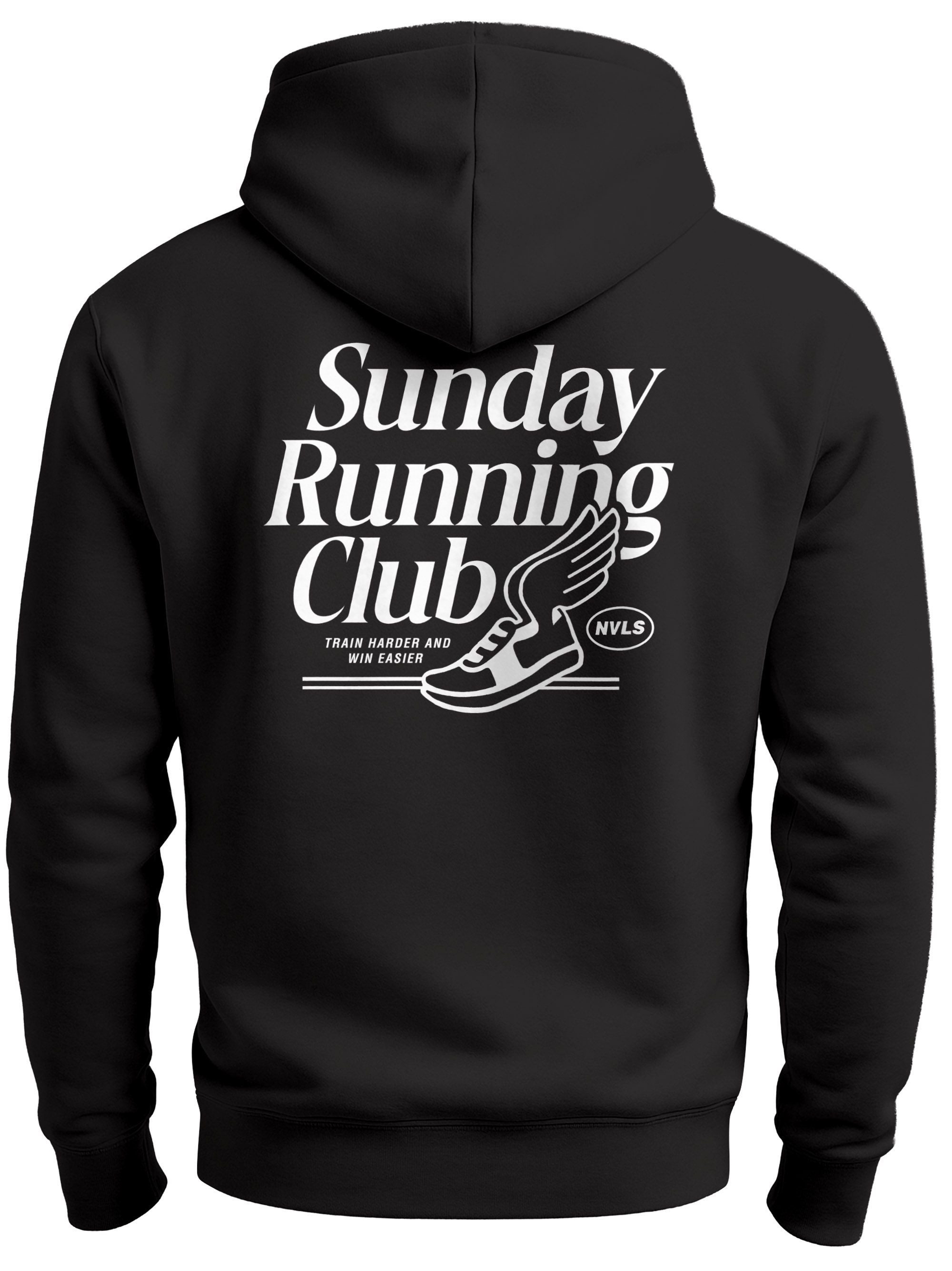 Neverless Hoodie Herren Hoodie Backprint Sport Laufen Joggen Grafik Sunday Running