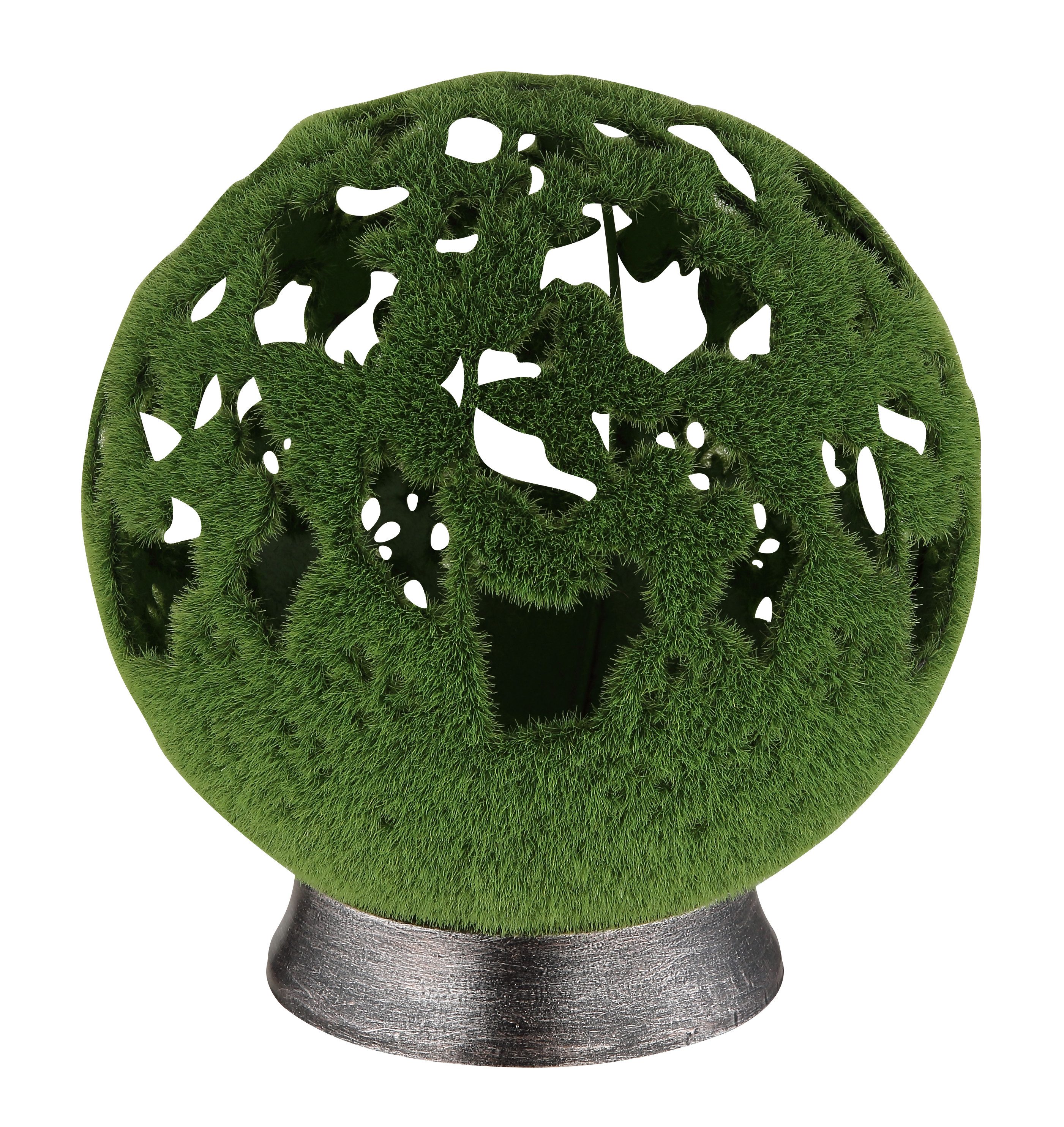 GLOBO LIGHTING LED Solarleuchte SOLARLEUCHTE METALL SILBERGRAU, 1XLED, LED fest integriert, Warmweiß, Solar Garten Terrasse Außenbeleuchtung Dekoleuchten