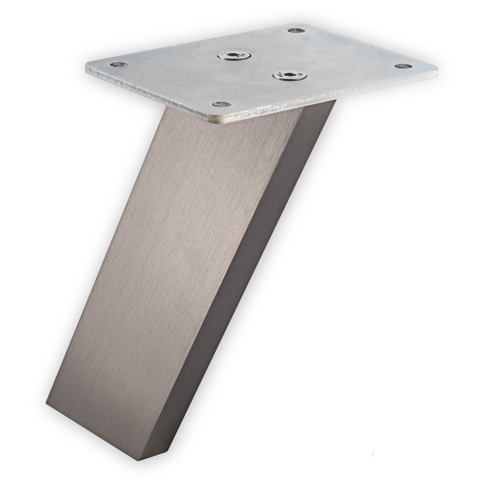 SO-TECH® Tischaufsatz Barkonsole COUNTER Aluminium massiv Höhe 178 mm, (1-St), schräg 60°, Edelstahloptik