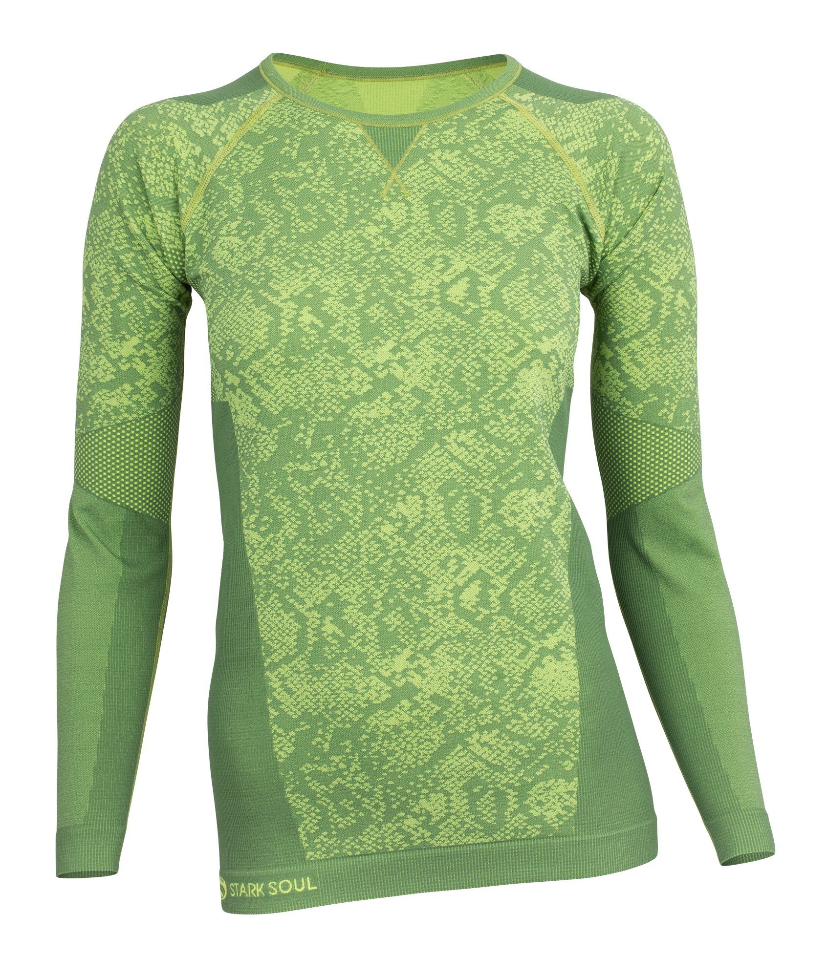 Thermounterhemd grün Funktionsshirt Long Seamless Stark Soul® Sleeve - Langarm Damen Funktionsshirt -